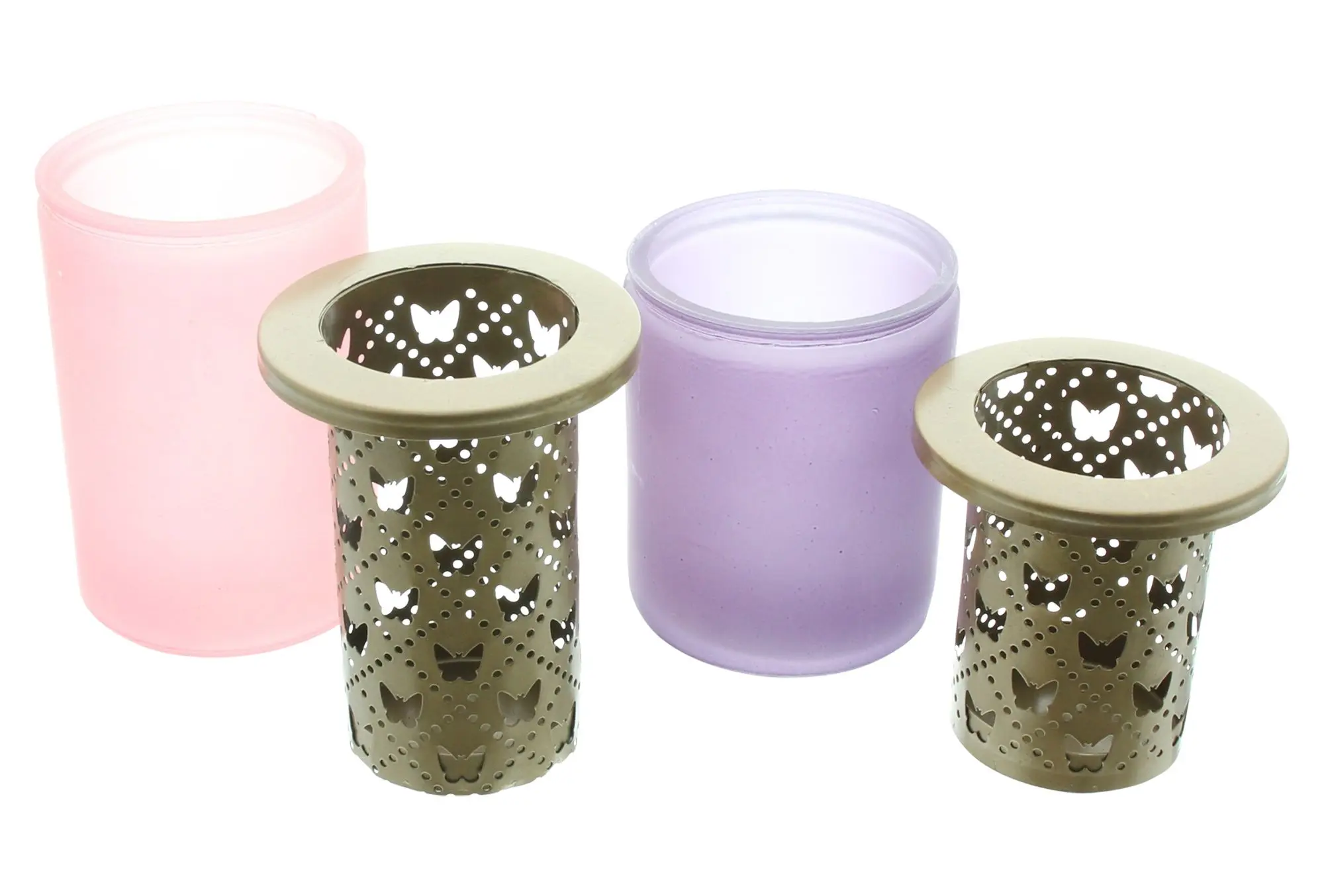 Acheter Lot de 2 photophores "papillon"  dans la boutique en ligne de Frank Flechtwaren pour Pâques