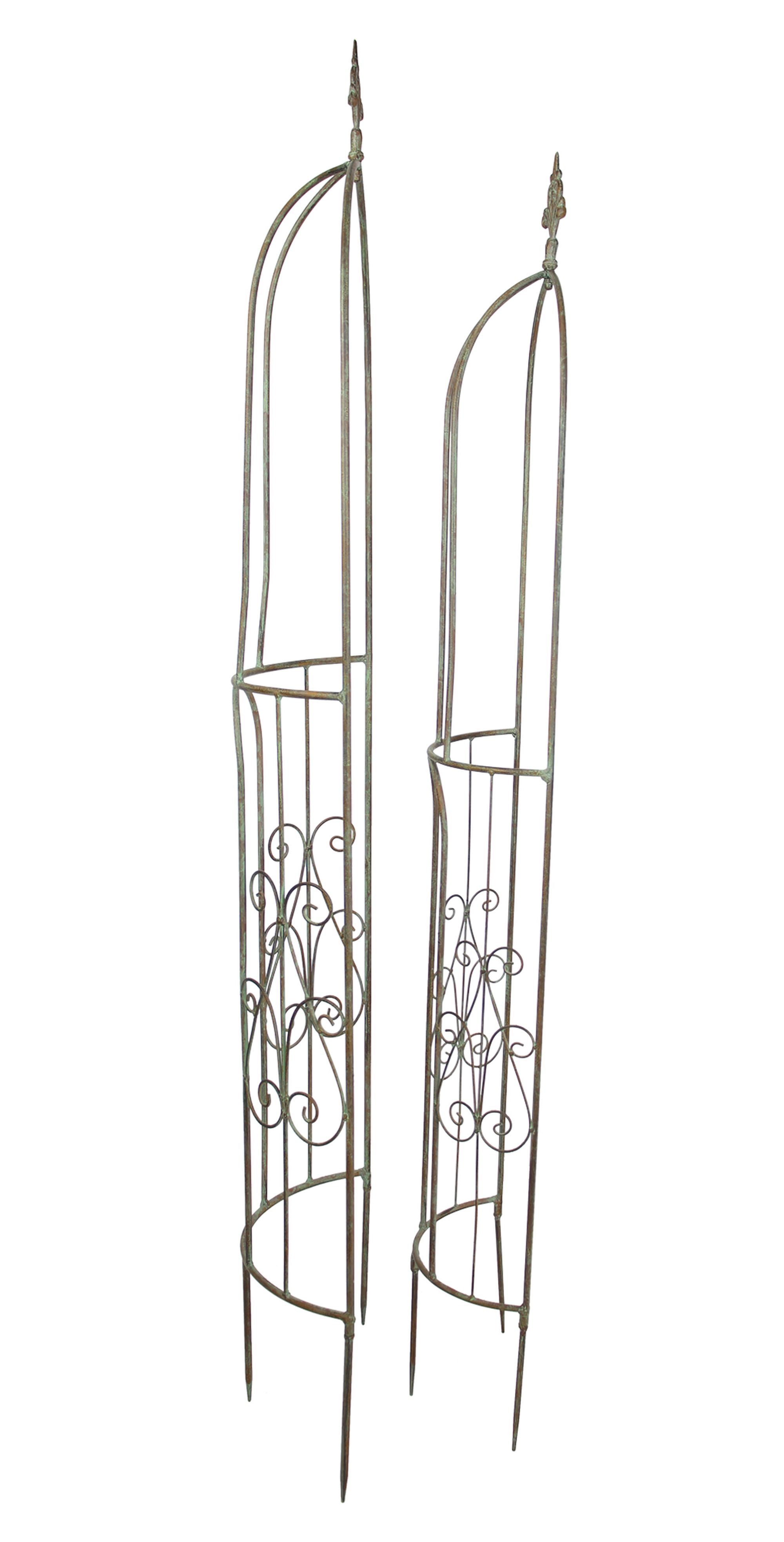 Acheter Lot de 2 treillages demi-cercle "fleur de lys" dans la boutique en ligne de Frank Flechtwaren pour Pics de jardin Acheter Lot de 2 treillages demi-cercle "fleur de lys" dans la boutique en ligne de Frank Flechtwaren pour Pics de jardin