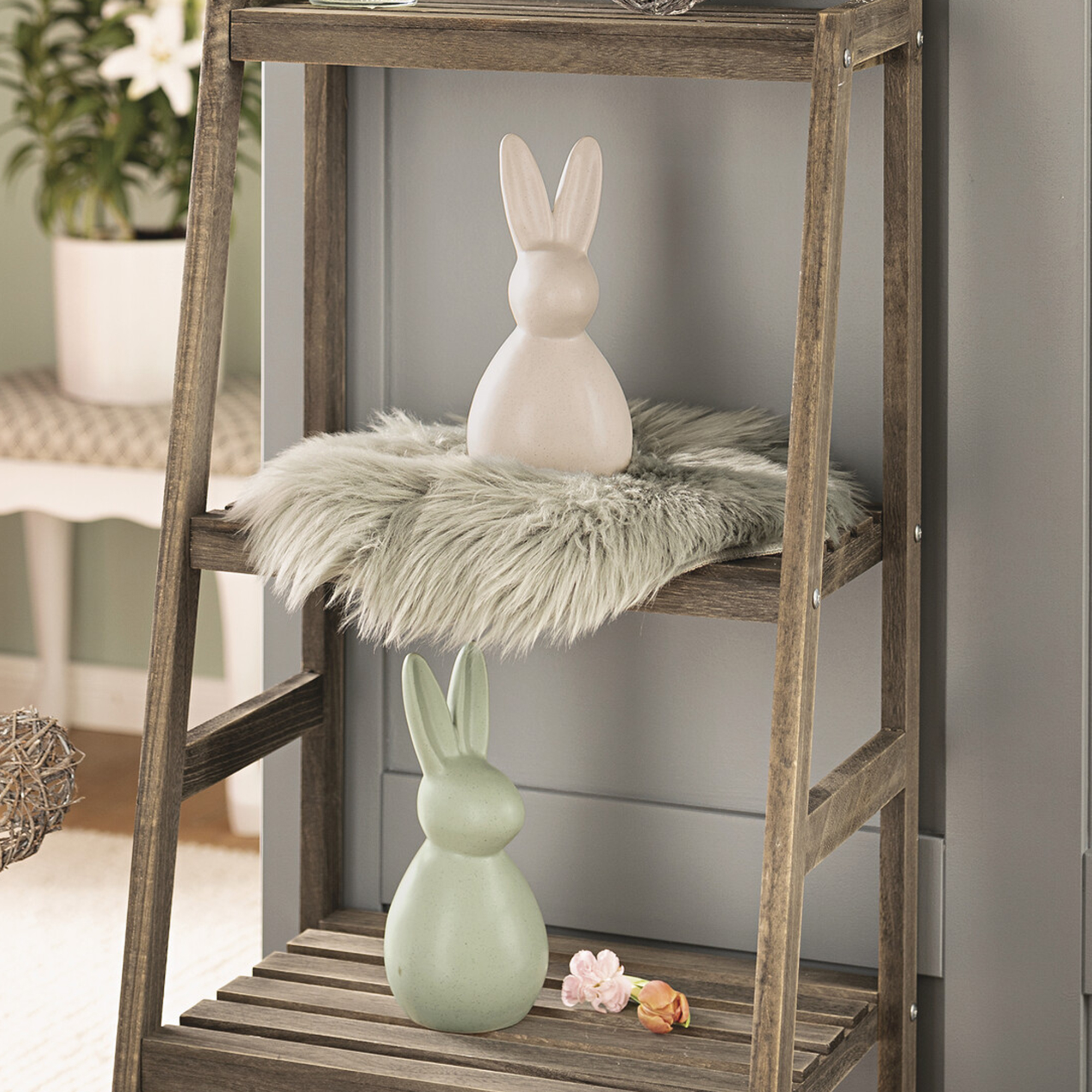 Acheter Lot de 2 lapins "moderne"  dans la boutique en ligne de Frank Flechtwaren pour Pâques