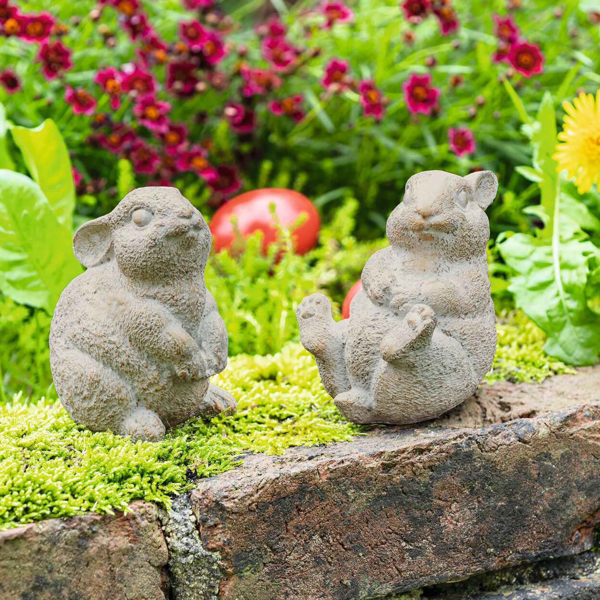 Acheter Lot de 2 lapins "Stone"  dans la boutique en ligne de Frank Flechtwaren pour 