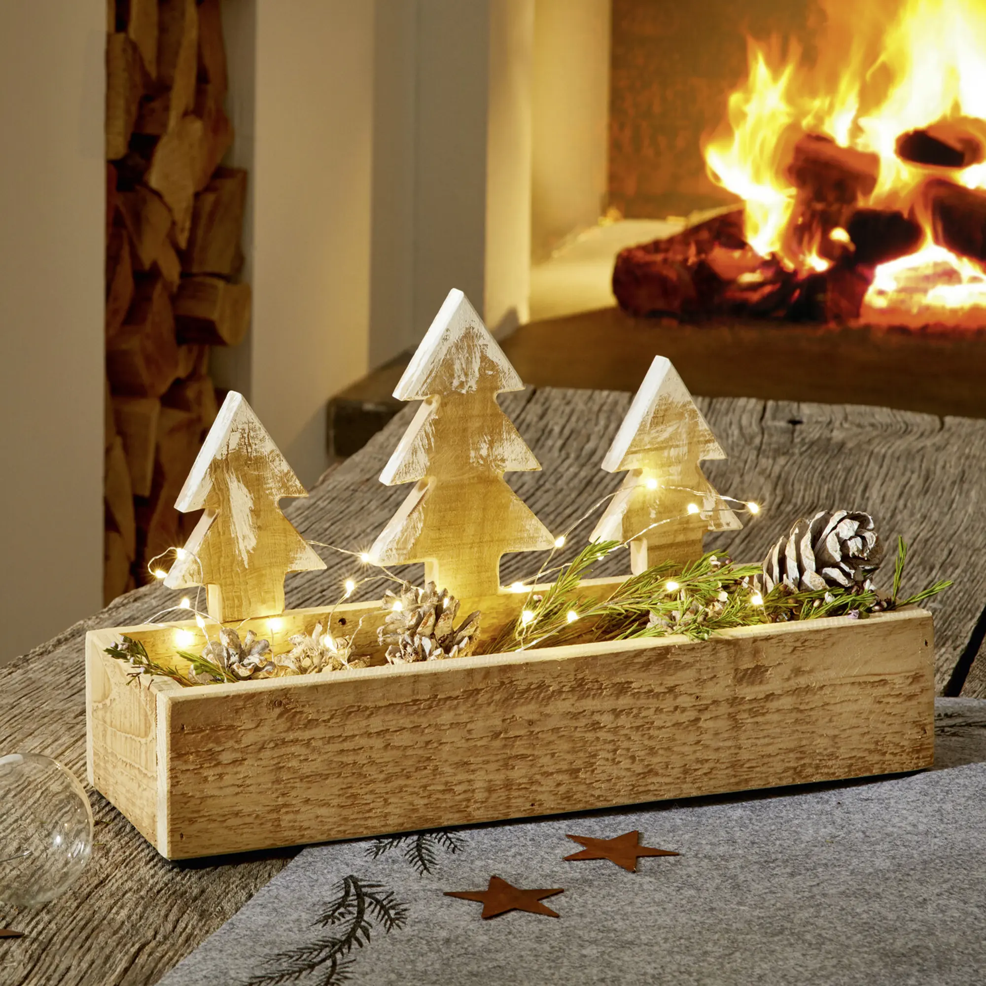 Acheter Plateau décoratif "sapin d'hiver"  dans la boutique en ligne de Frank Flechtwaren