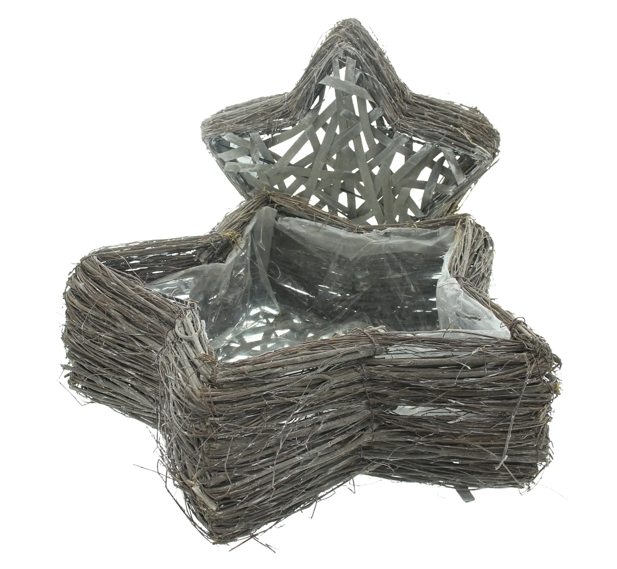 Acheter Lot de 2 jardinières "étoile en brindilles"  dans la boutique en ligne de Frank Flechtwaren pour Étoiles