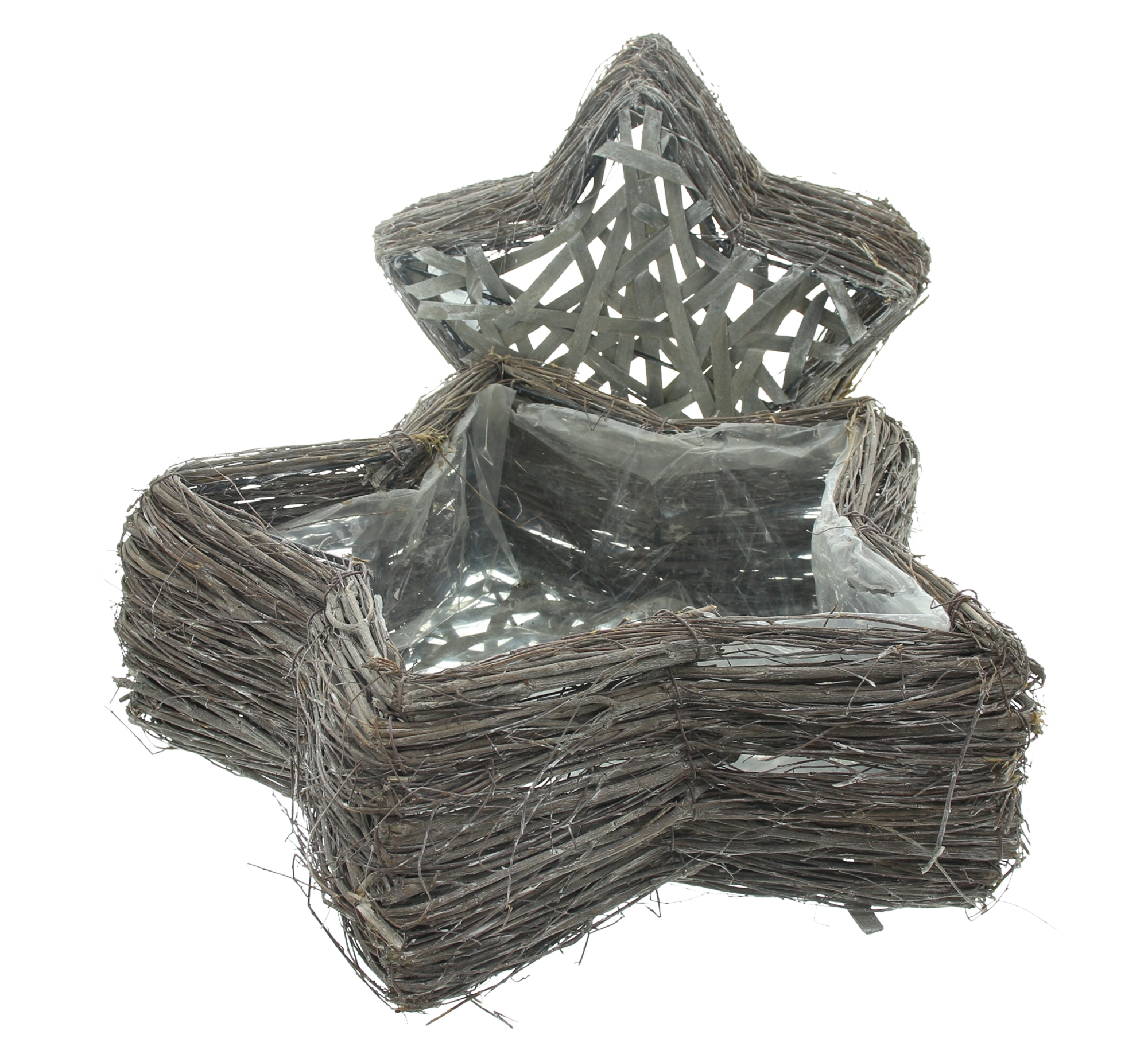 Acheter Lot de 2 jardinières "étoile en brindilles"  dans la boutique en ligne de Frank Flechtwaren pour Noël
