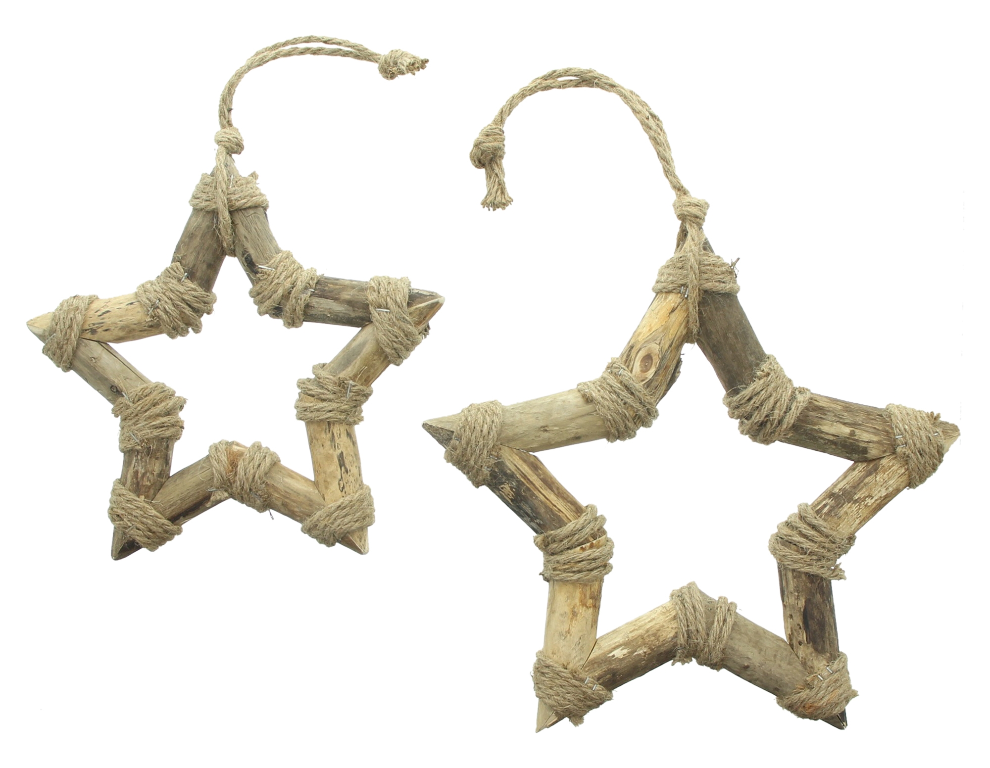 Acheter Lot de 2 suspensions étoile "Shabby-Chic"  dans la boutique en ligne de Frank Flechtwaren pour Décorations à suspendre