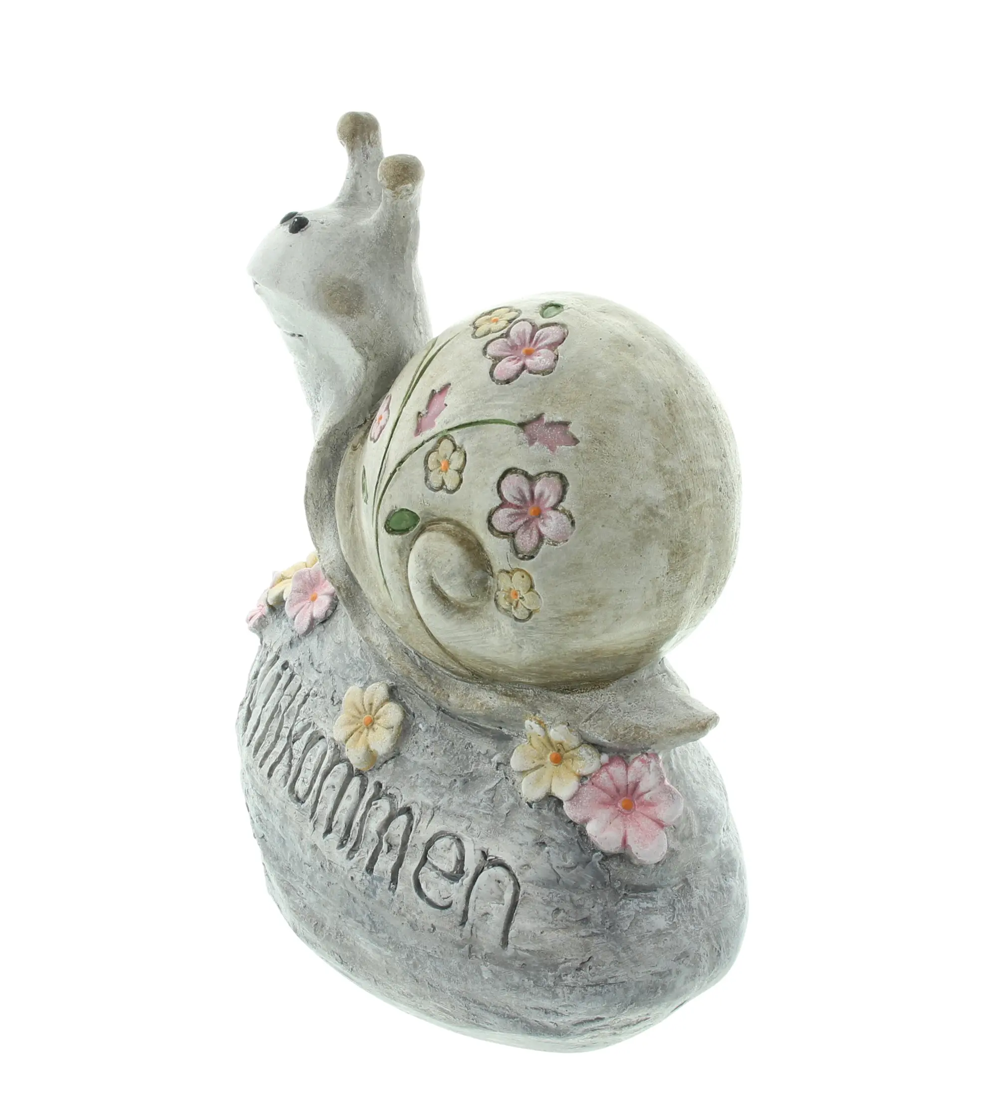 Acheter Escargot décoratif "Willkommen"  dans la boutique en ligne de Frank Flechtwaren pour Jardin de Pâques coloré