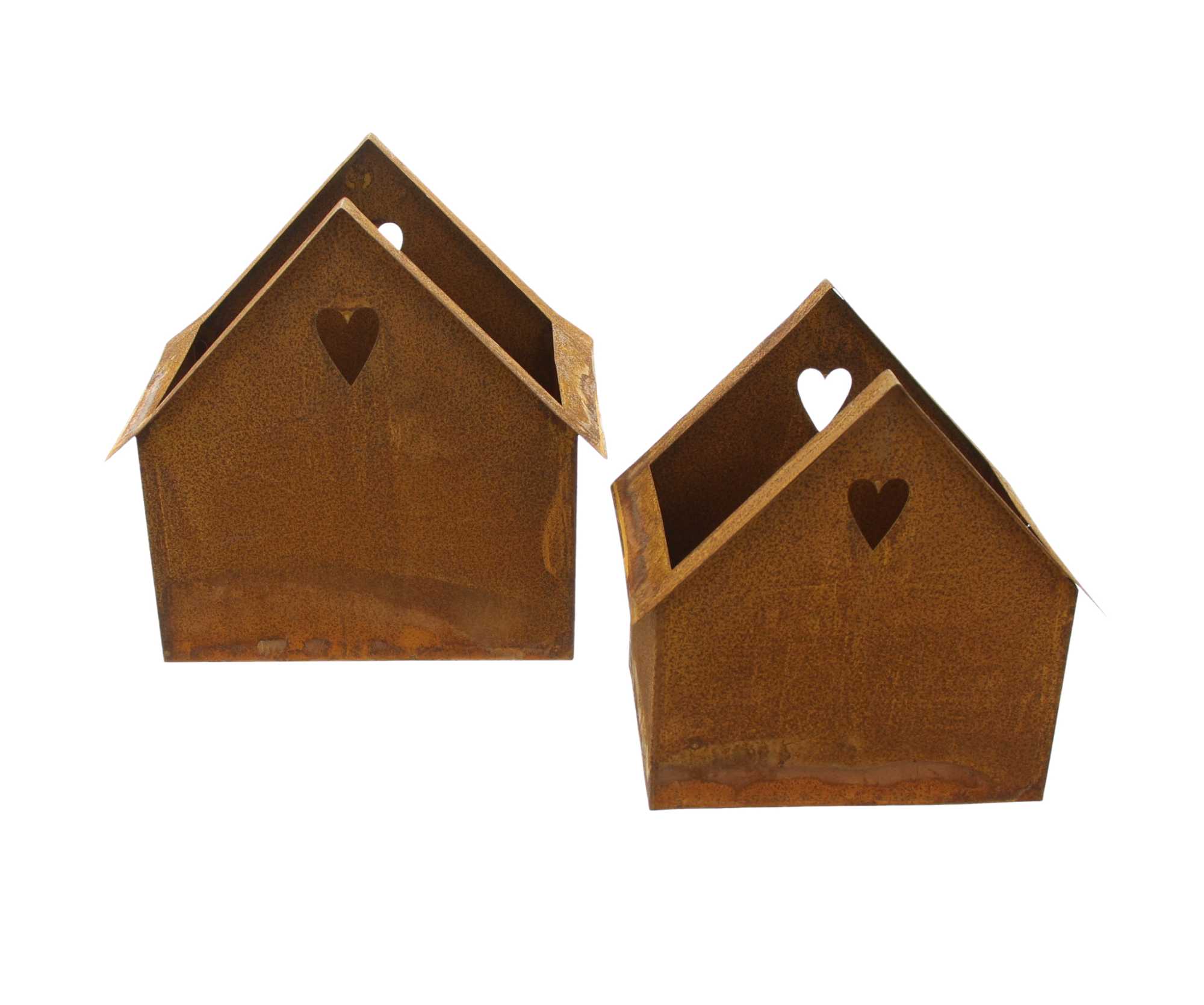 Acheter Lot de 2 jardinières "maison-rouillée"  dans la boutique en ligne de Frank Flechtwaren pour Pots de fleurs