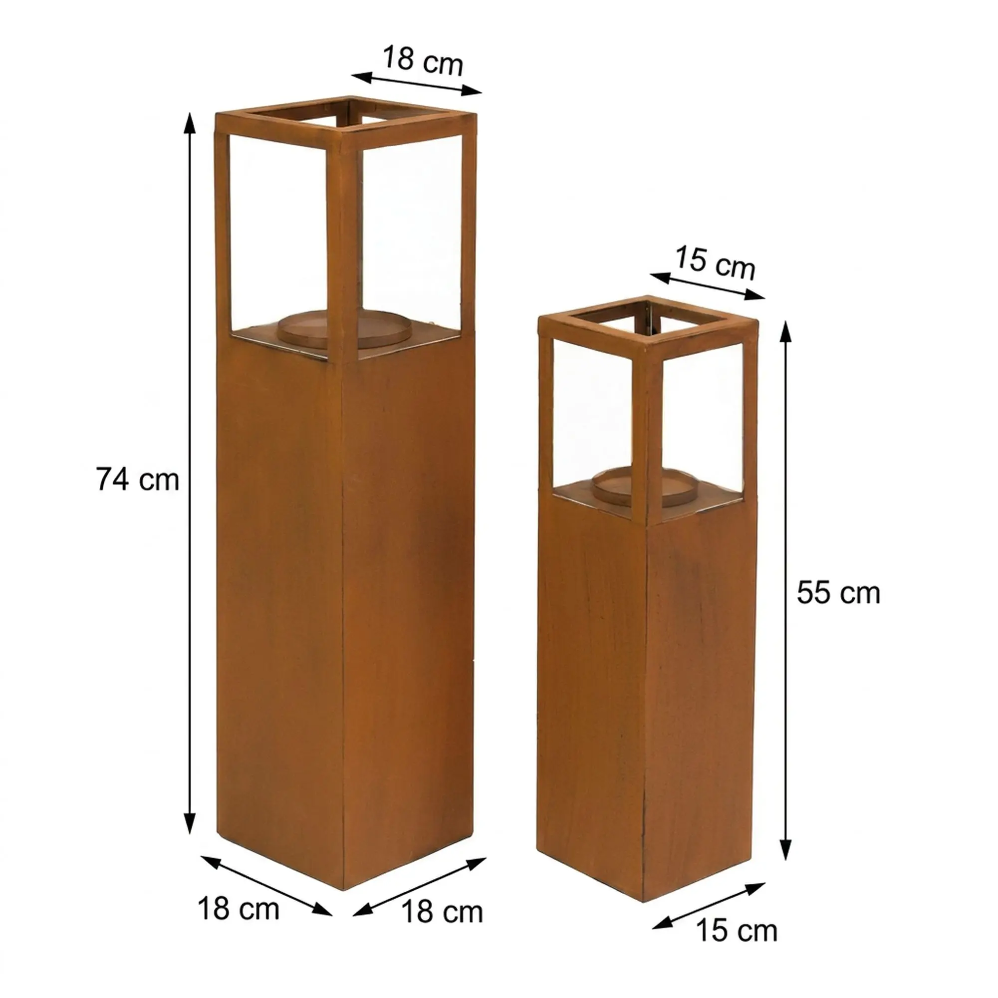 Acheter Lot de 2 bougeoirs colonne "tendance"  dans la boutique en ligne de Frank Flechtwaren pour Lanternes &amp; Co.