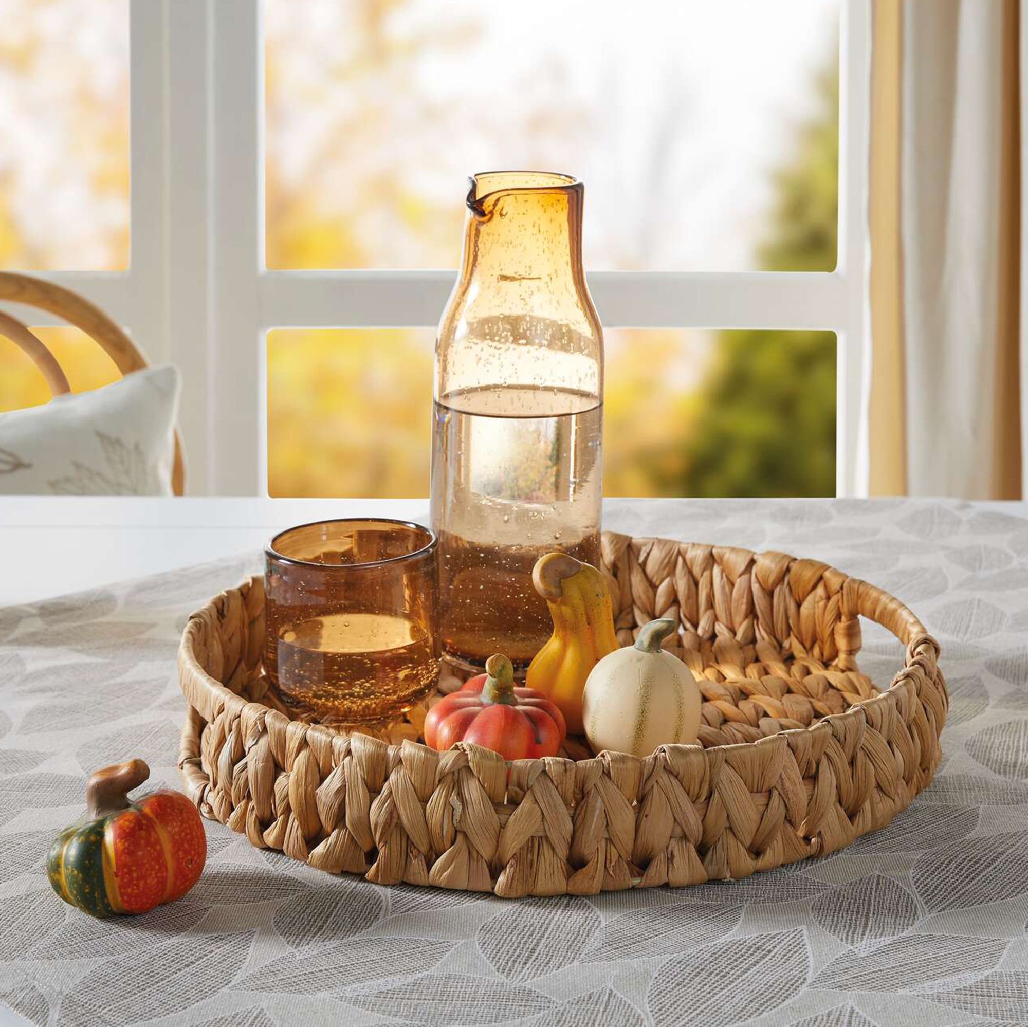 Acheter Plateau "Jacinthe d'eau", rond  dans la boutique en ligne de Frank Flechtwaren pour Matériaux naturels