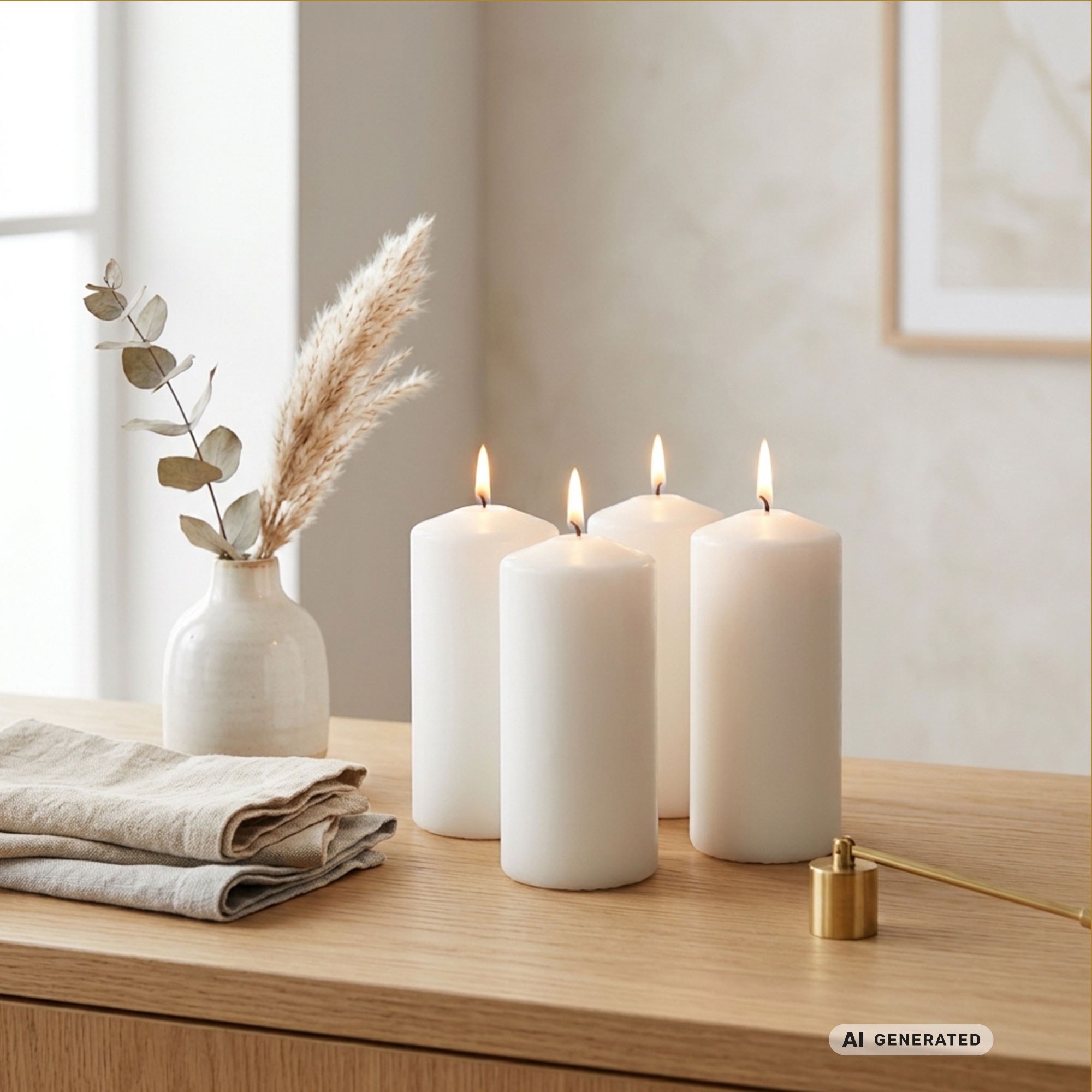 Acheter Lot de 4 bougies "classique"  dans la boutique en ligne de Frank Flechtwaren pour Bougies &amp; LEDs