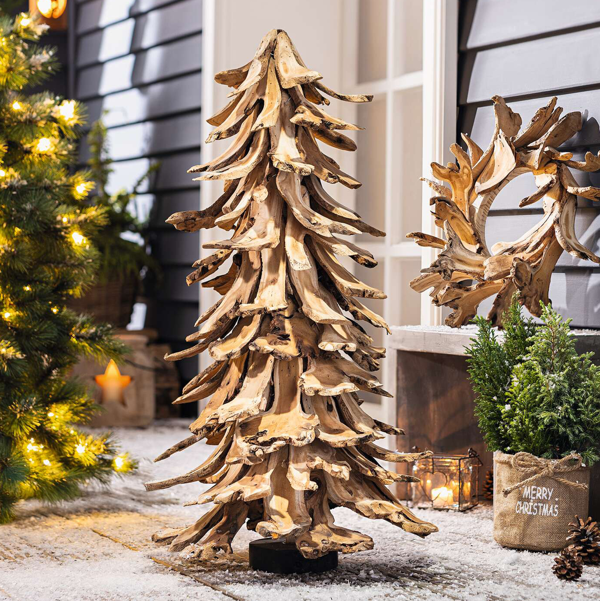 Acheter Sapin décoratif "tranches de bois"  dans la boutique en ligne de Frank Flechtwaren
