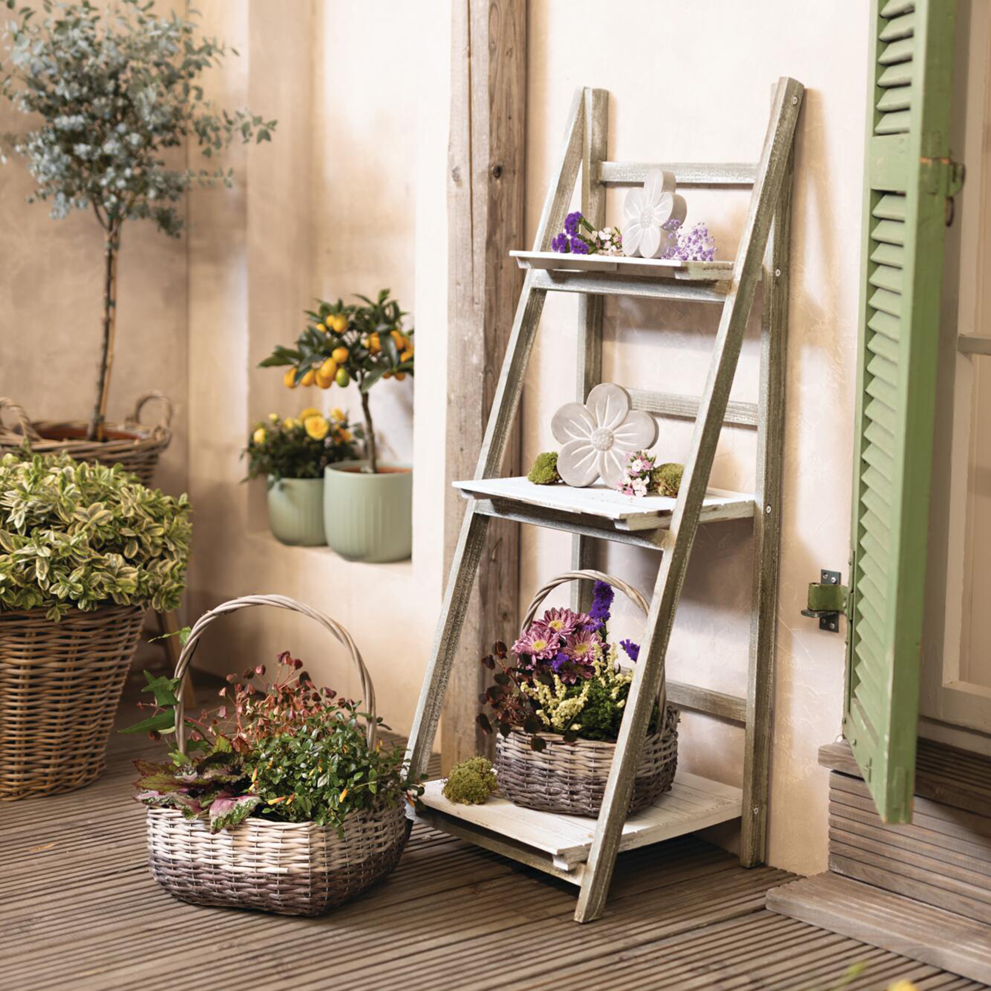 Acheter Étagère pliante "Shabby"  dans la boutique en ligne de Frank Flechtwaren