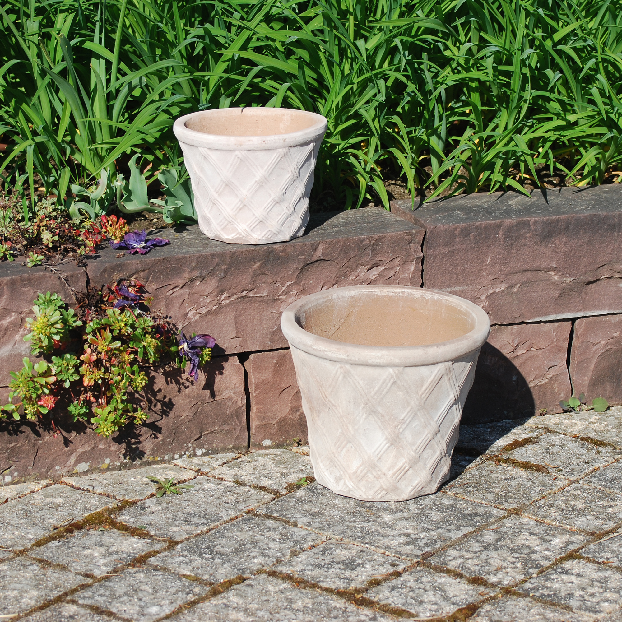 Acheter Lot de 2 jardinières "losange"  dans la boutique en ligne de Frank Flechtwaren