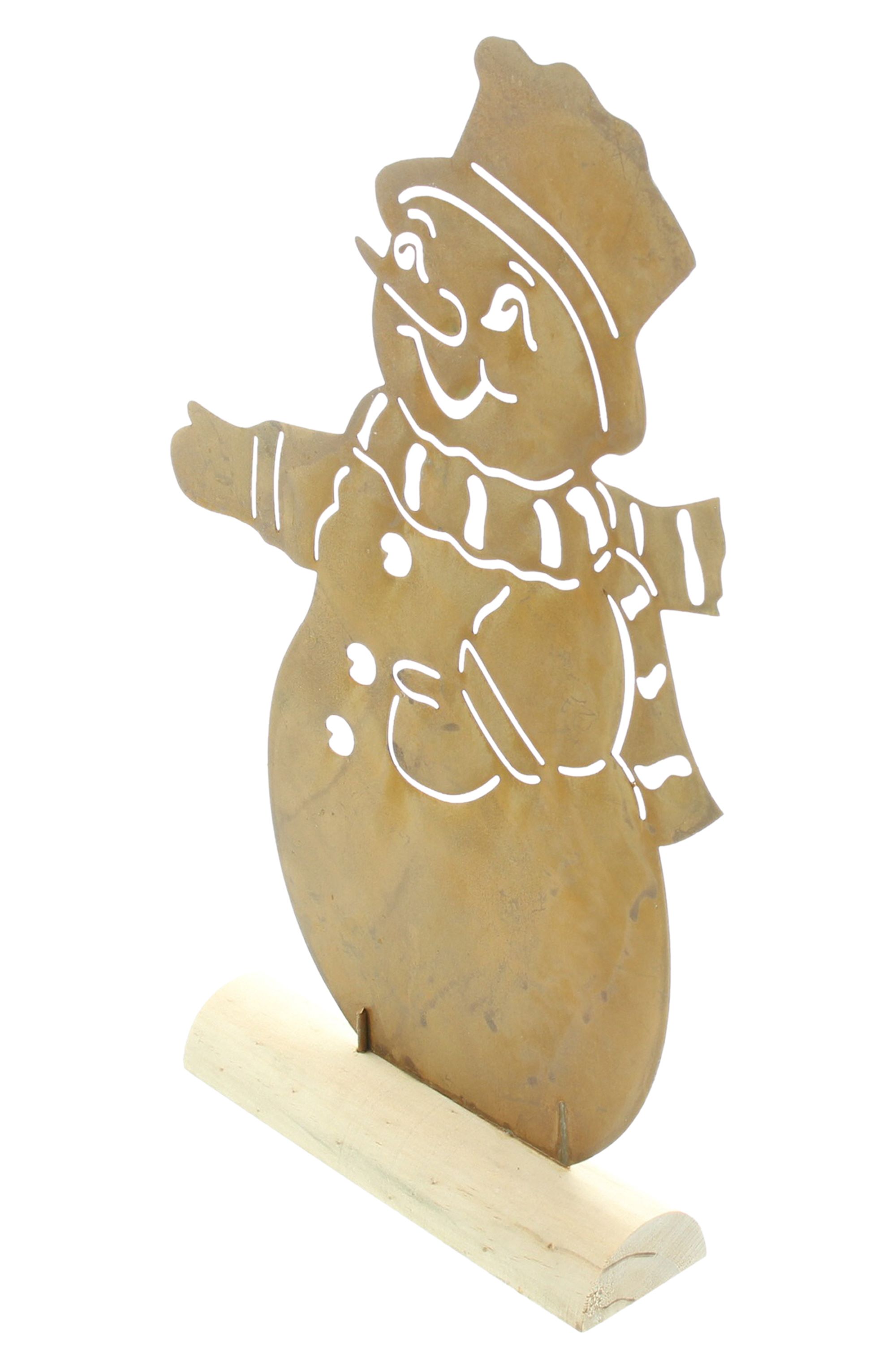 Acheter Décoration métallique "bonhomme de neige"  dans la boutique en ligne de Frank Flechtwaren pour Figurines