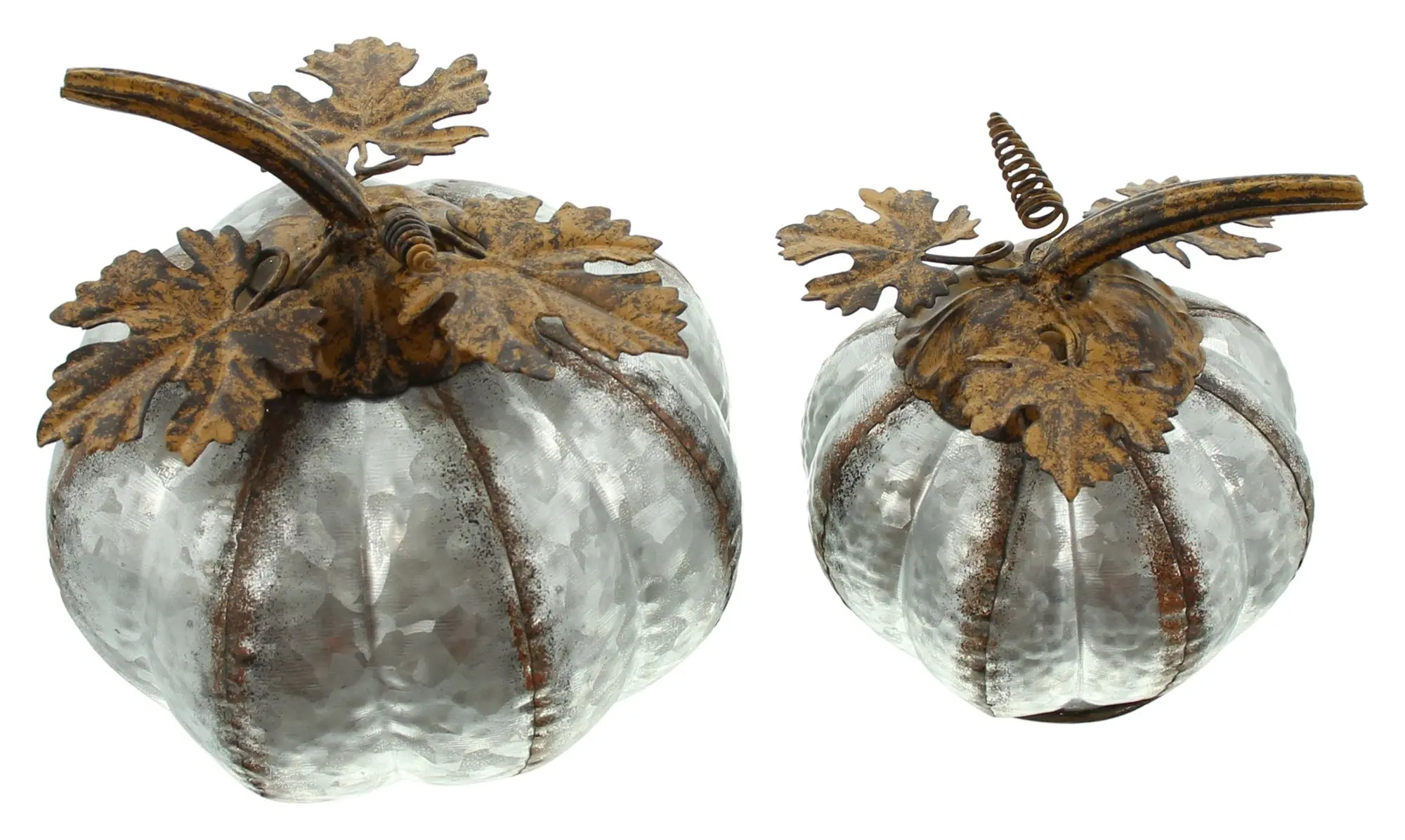 Acheter Lot de 2 citrouilles "feuilles rouillées"  dans la boutique en ligne de Frank Flechtwaren pour Jardin d'automne