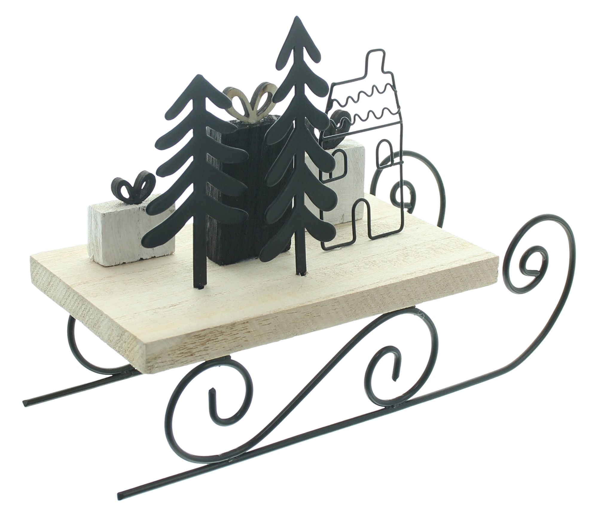 Acheter Luge décorative "Black"  dans la boutique en ligne de Frank Flechtwaren pour Traîneaux