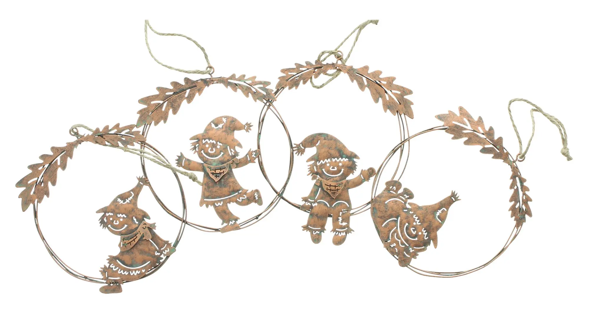 Acheter Lot de 4 suspensions "épouvantail"  dans la boutique en ligne de Frank Flechtwaren pour Décorations à suspendre