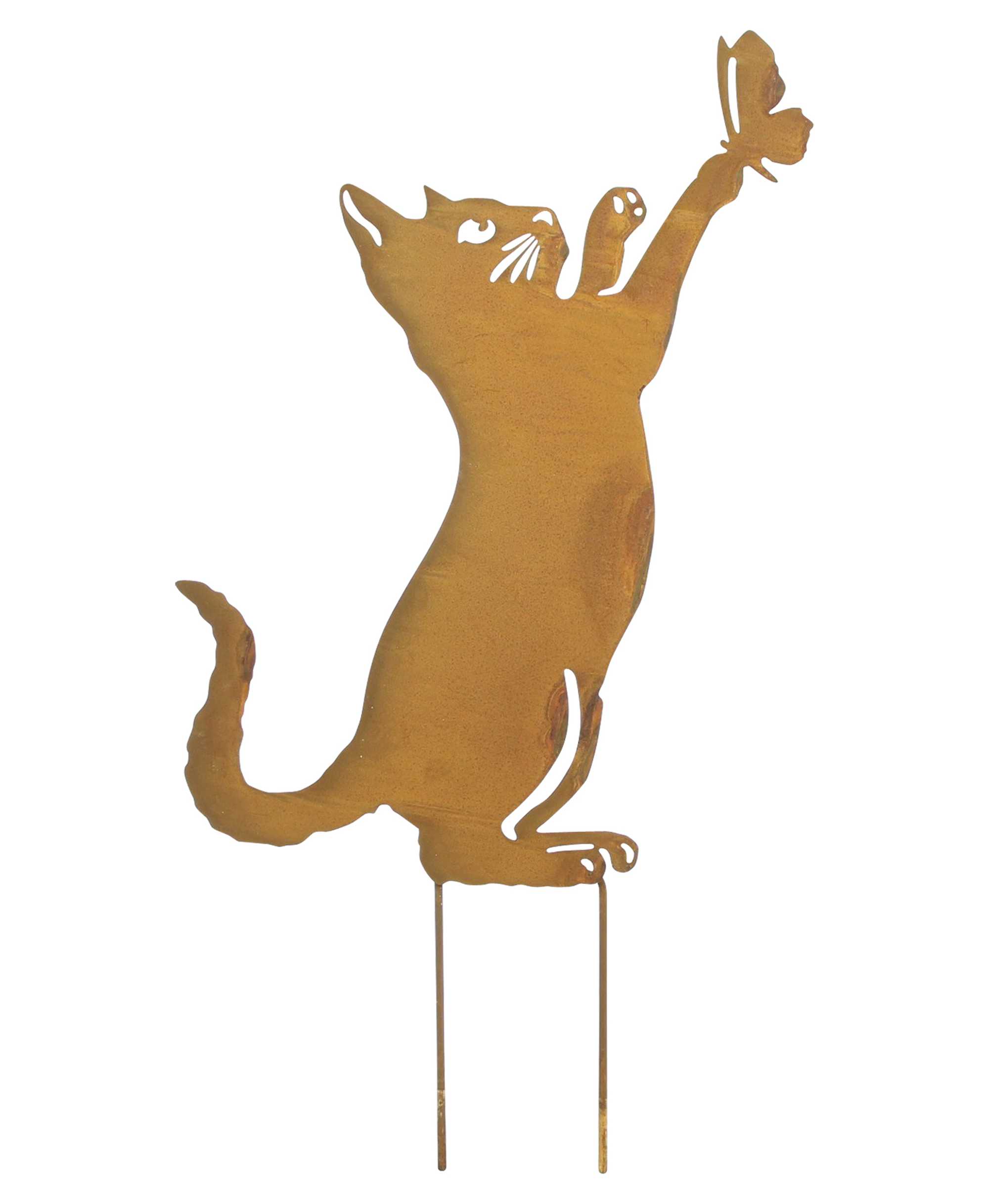 Acheter Pic de jardin "chat avec papillon"  dans la boutique en ligne de Frank Flechtwaren pour Pâques