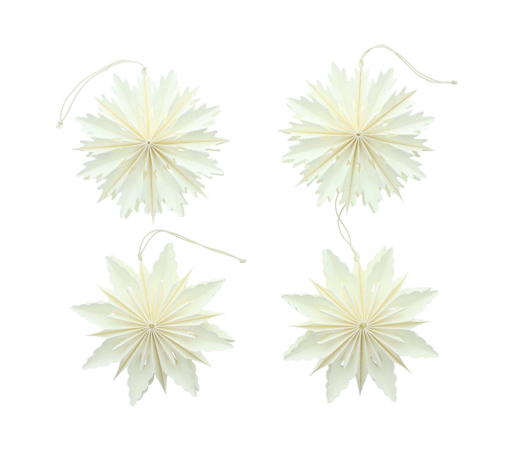 Acheter Suspensions décoratives « Flocons de neige », lot de 4 dans la boutique en ligne de Frank Flechtwaren pour Décorations à suspendre