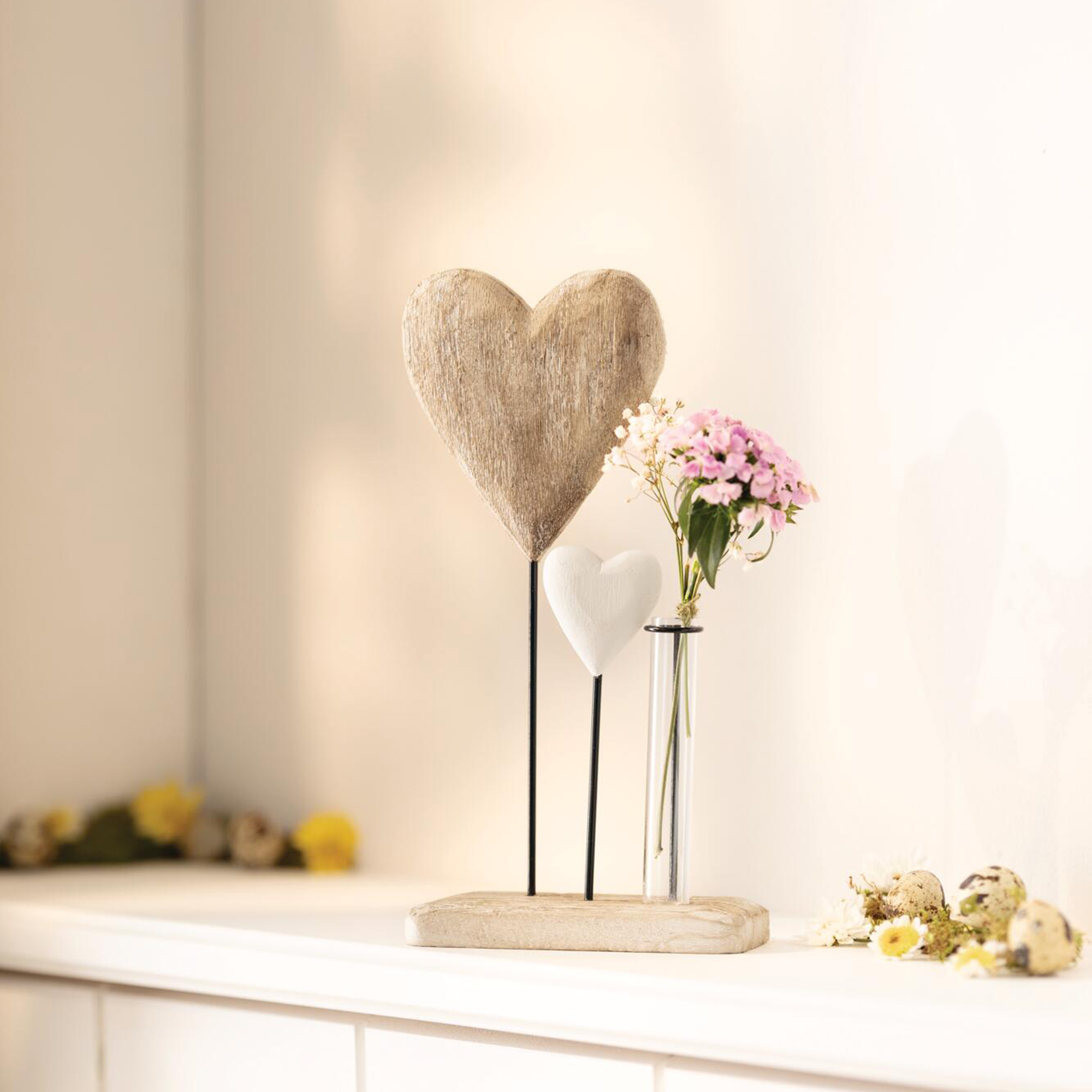 Acheter Élément déco "coeur avec Vase"  dans la boutique en ligne de Frank Flechtwaren