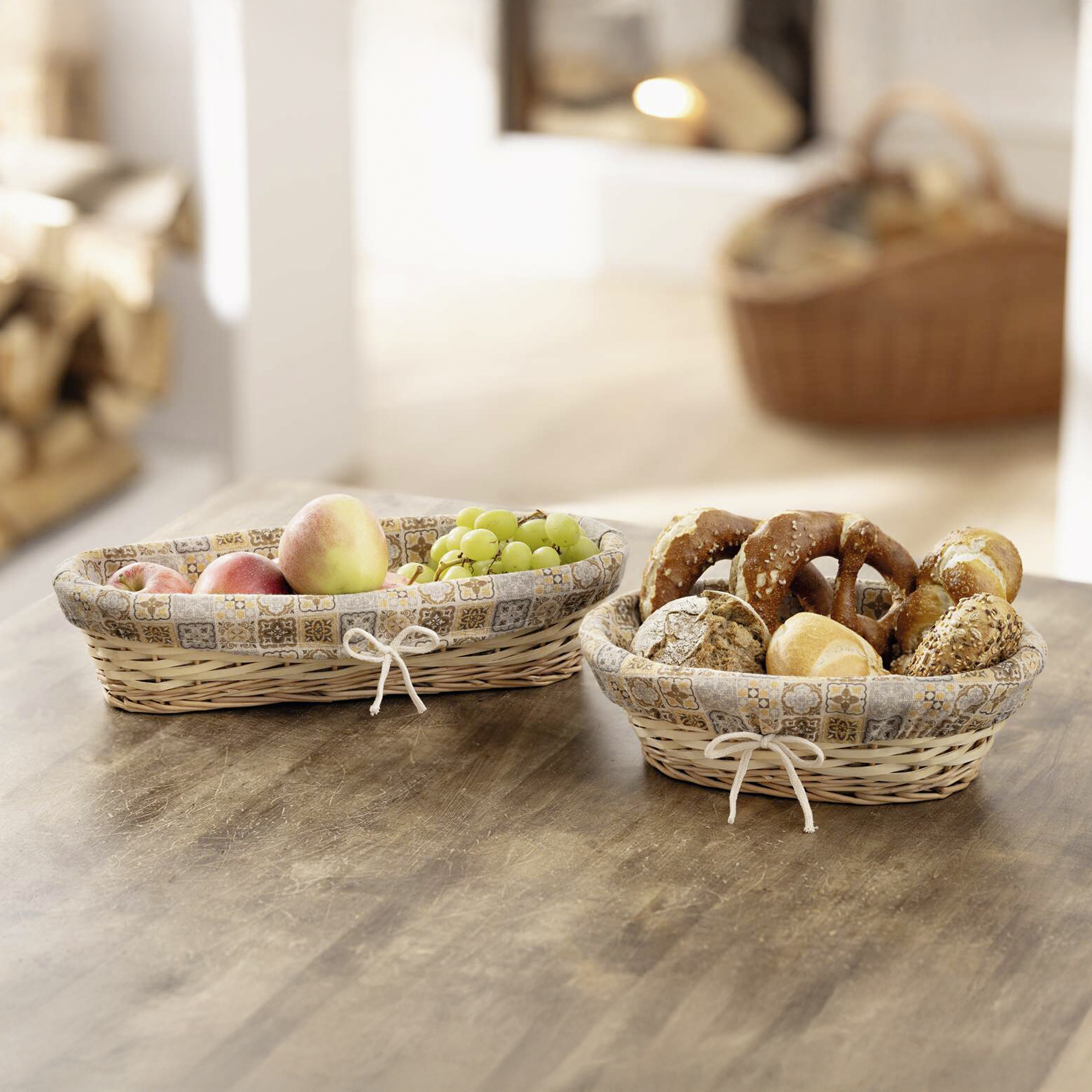 Acheter Panier de remplissage "Mosaïque", ovale  dans la boutique en ligne de Frank Flechtwaren