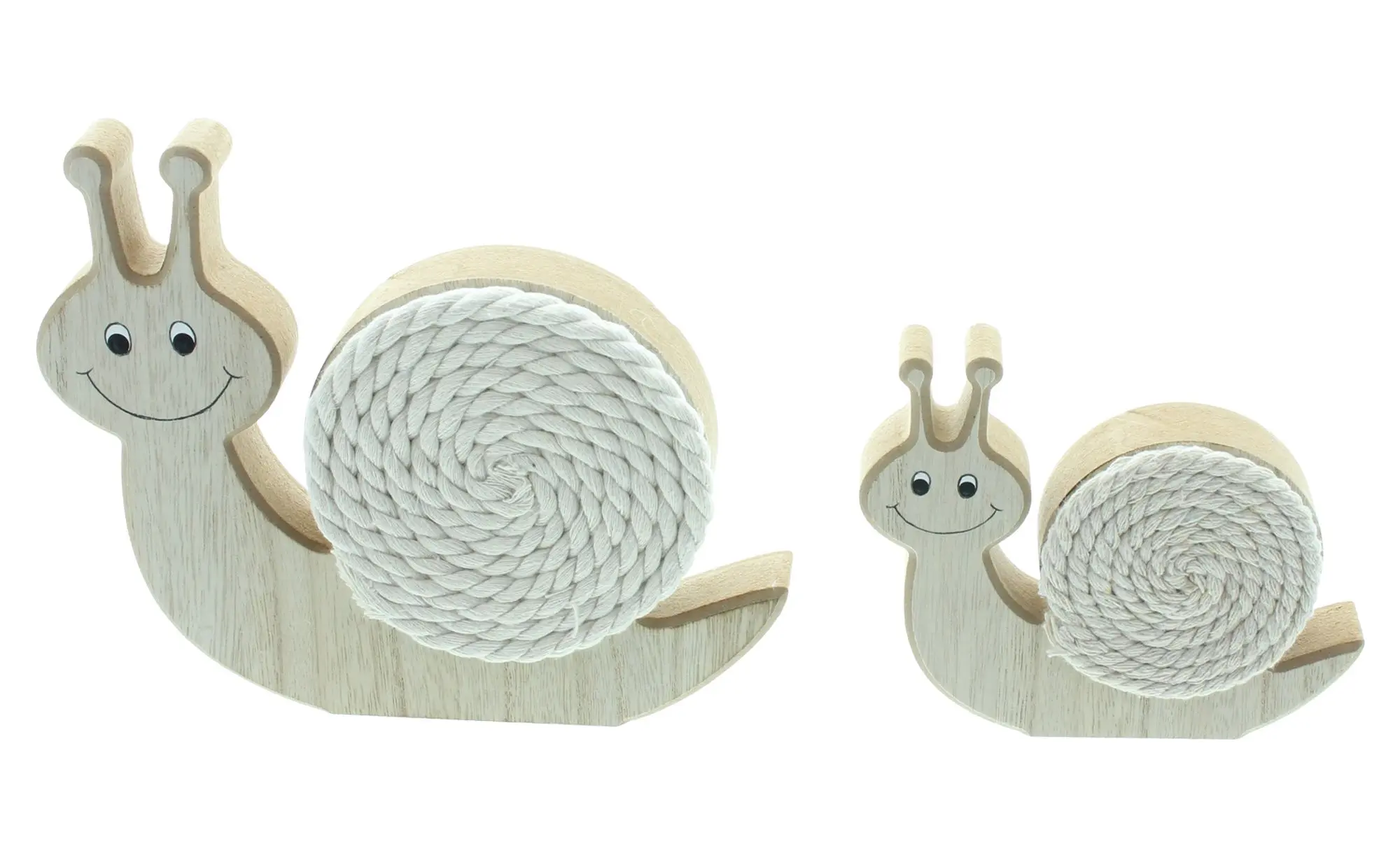 Acheter Lot de 2 escargots "Happy"  dans la boutique en ligne de Frank Flechtwaren pour Figurines décoratives