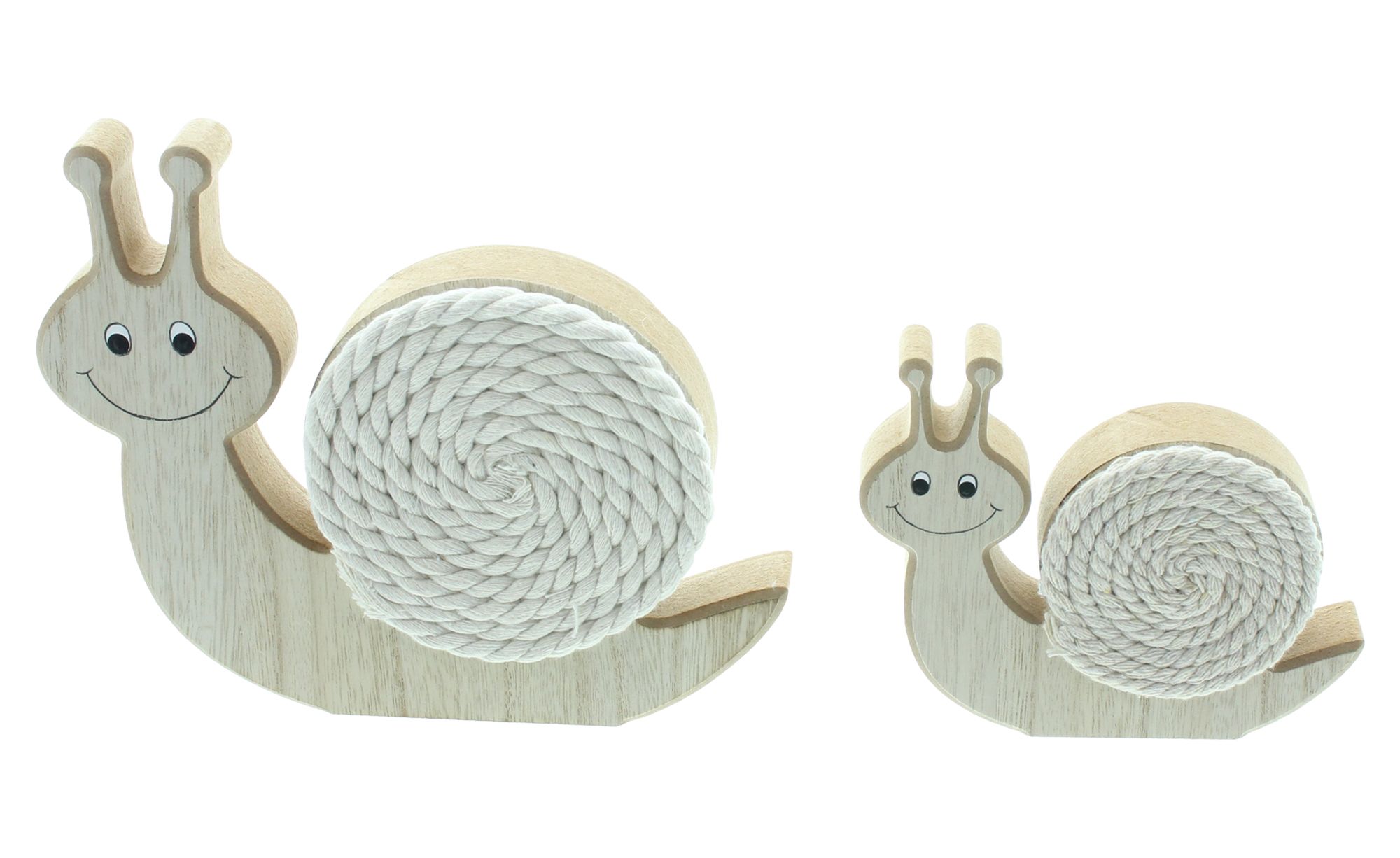 Acheter Lot de 2 escargots "Happy"  dans la boutique en ligne de Frank Flechtwaren pour Figurines décoratives
