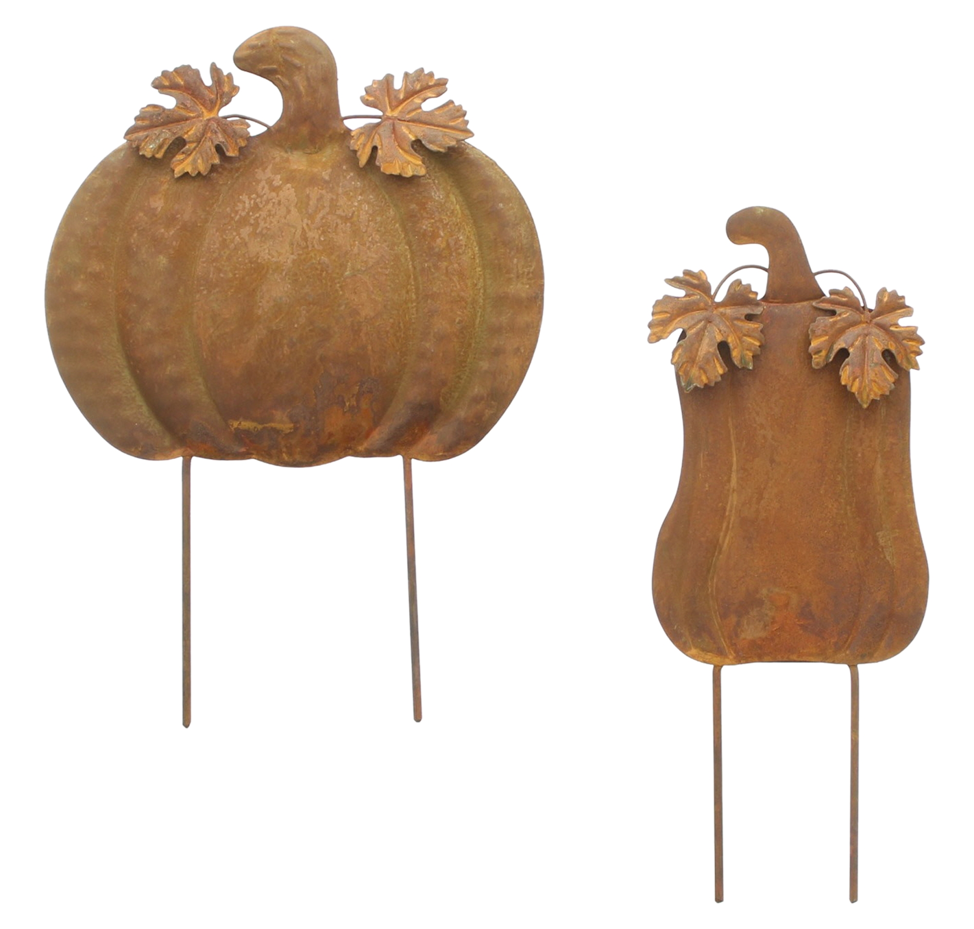 Acheter Lot de 2 pics d' automne "citrouille"  dans la boutique en ligne de Frank Flechtwaren pour Jardin d'automne