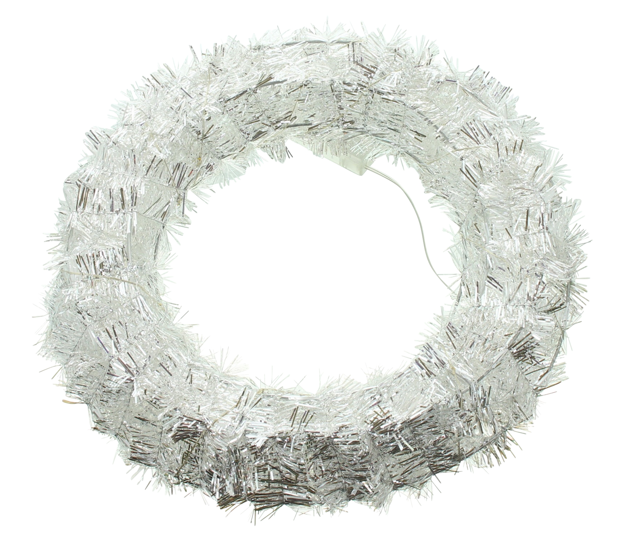 Acheter Couronne LED "scintillement argenté"  dans la boutique en ligne de Frank Flechtwaren pour Couronnes de Noël