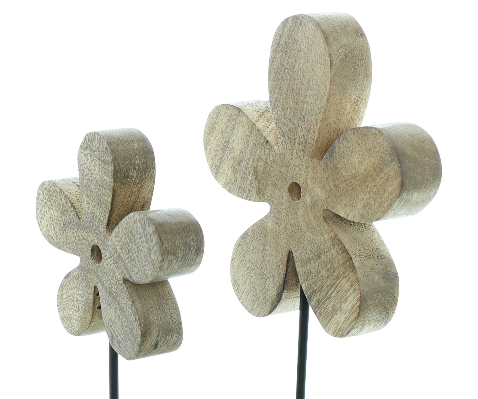 Acheter Lot de 2 décorations en bois "fleur"  dans la boutique en ligne de Frank Flechtwaren pour Pâques