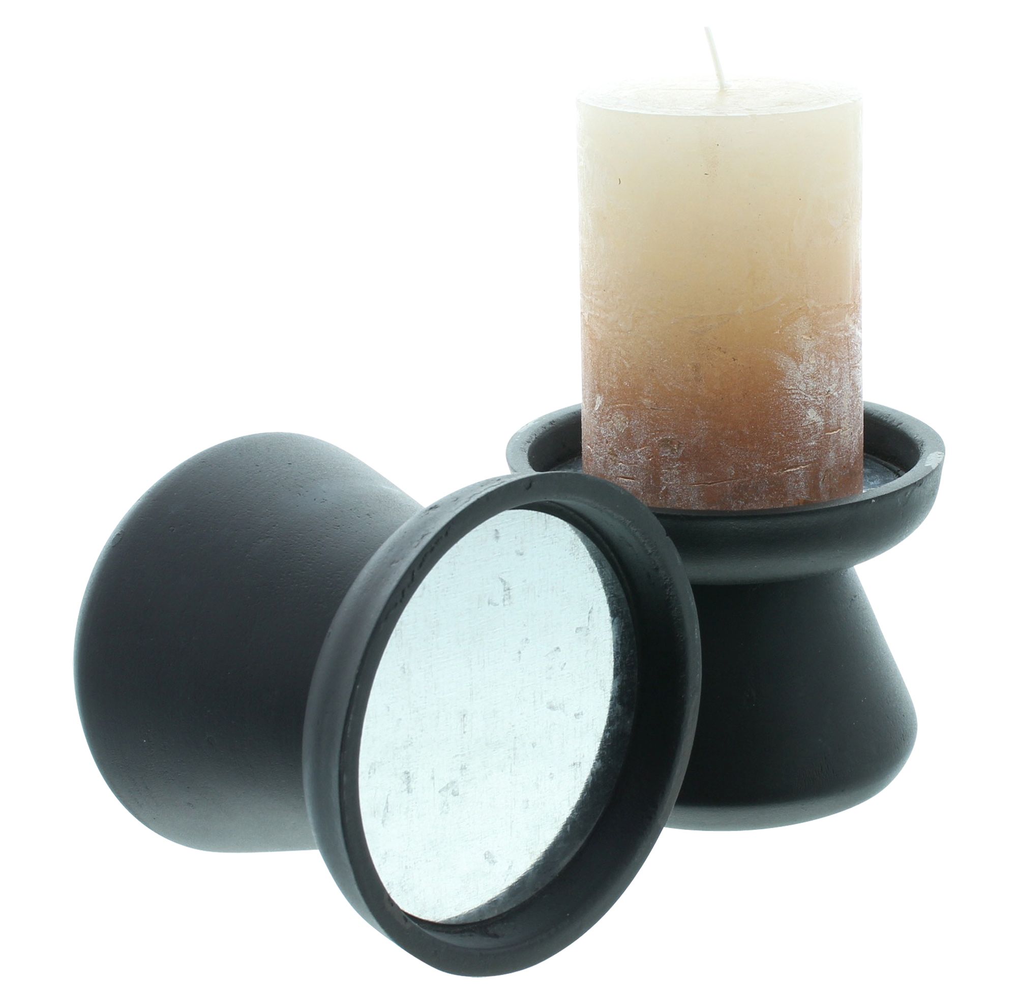 Acheter Lot de 2 bougeoirs "Black"  dans la boutique en ligne de Frank Flechtwaren pour Pâques