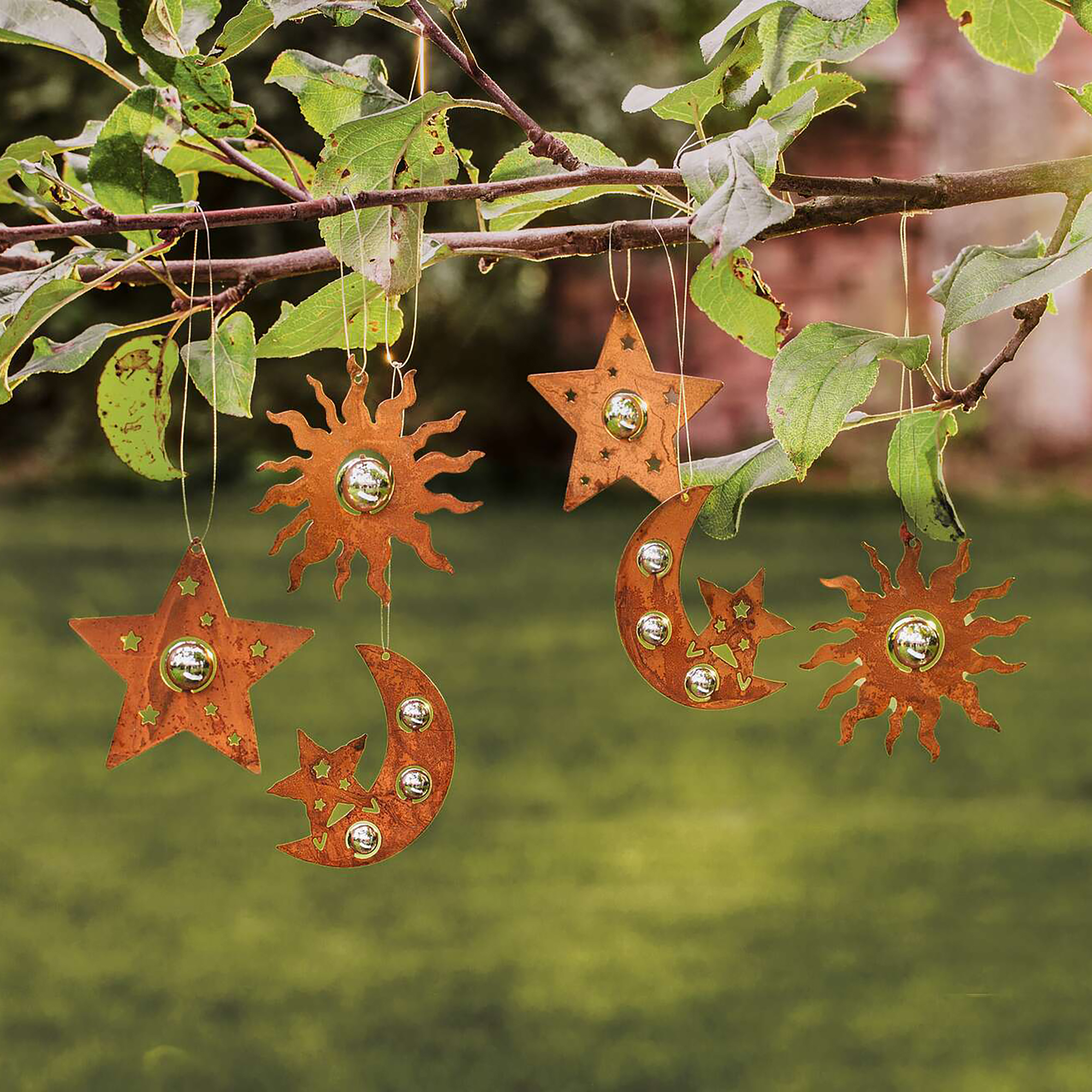 Acheter Lot de 6 suspensions "aspect rouille"  dans la boutique en ligne de Frank Flechtwaren