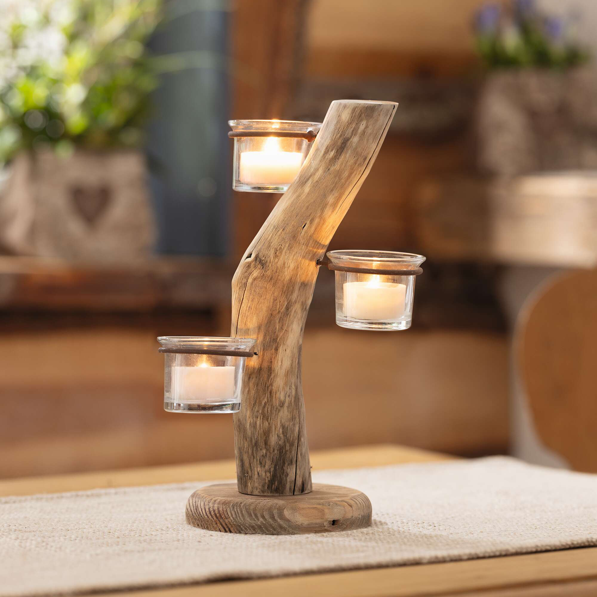 Acheter Bougeoir bougie chauffe-plat "beauté naturelle"  dans la boutique en ligne de Frank Flechtwaren
