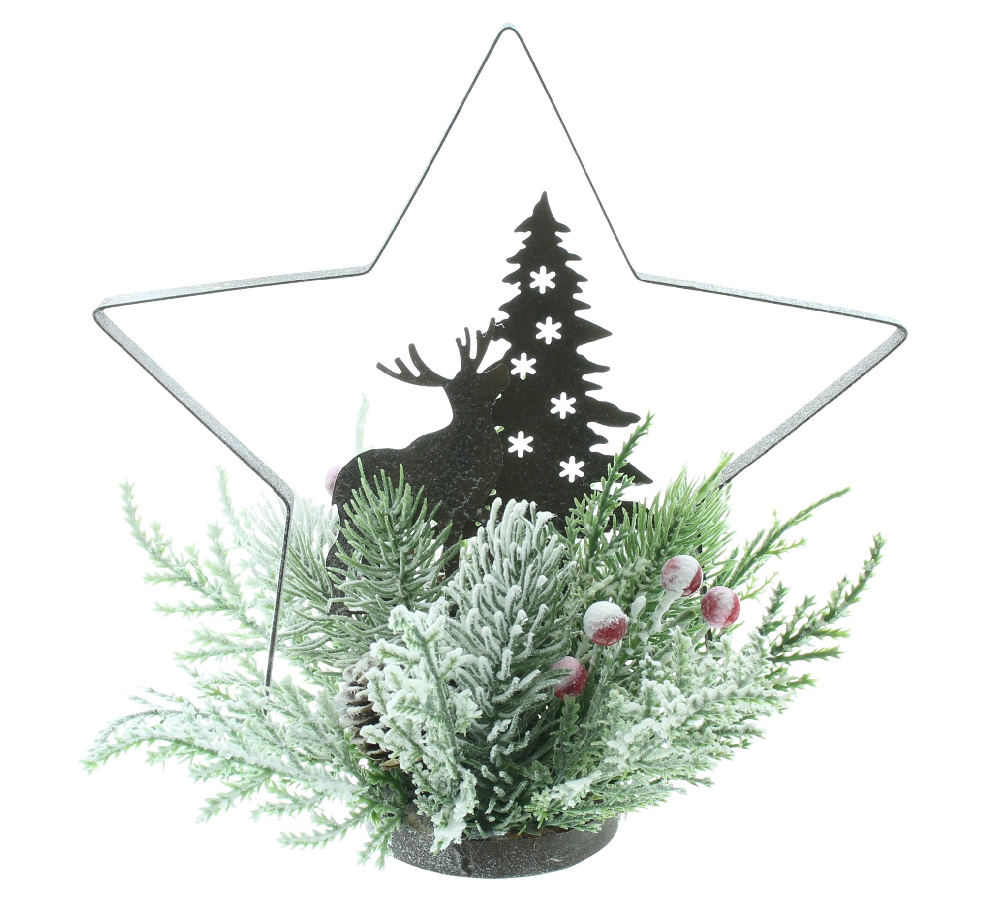 Acheter Étoile "cerf &amp; sapin"  dans la boutique en ligne de Frank Flechtwaren pour Étoiles