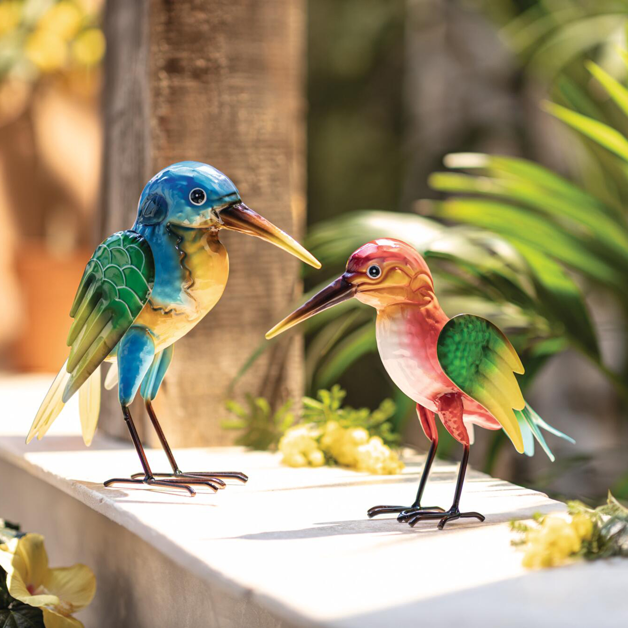 Acheter Lot de 2 figurines "oiseau coloré"  dans la boutique en ligne de Frank Flechtwaren pour Figurines de jardin