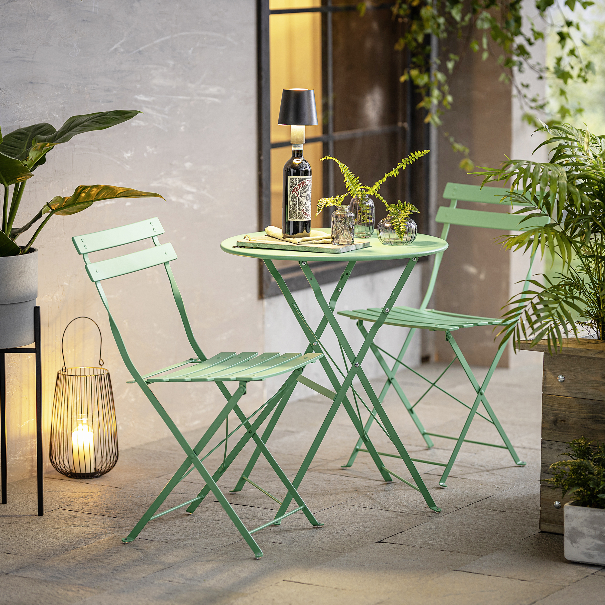 Acheter Ensemble bistro "Green", 3 pcs  dans la boutique en ligne de Frank Flechtwaren pour Balcon