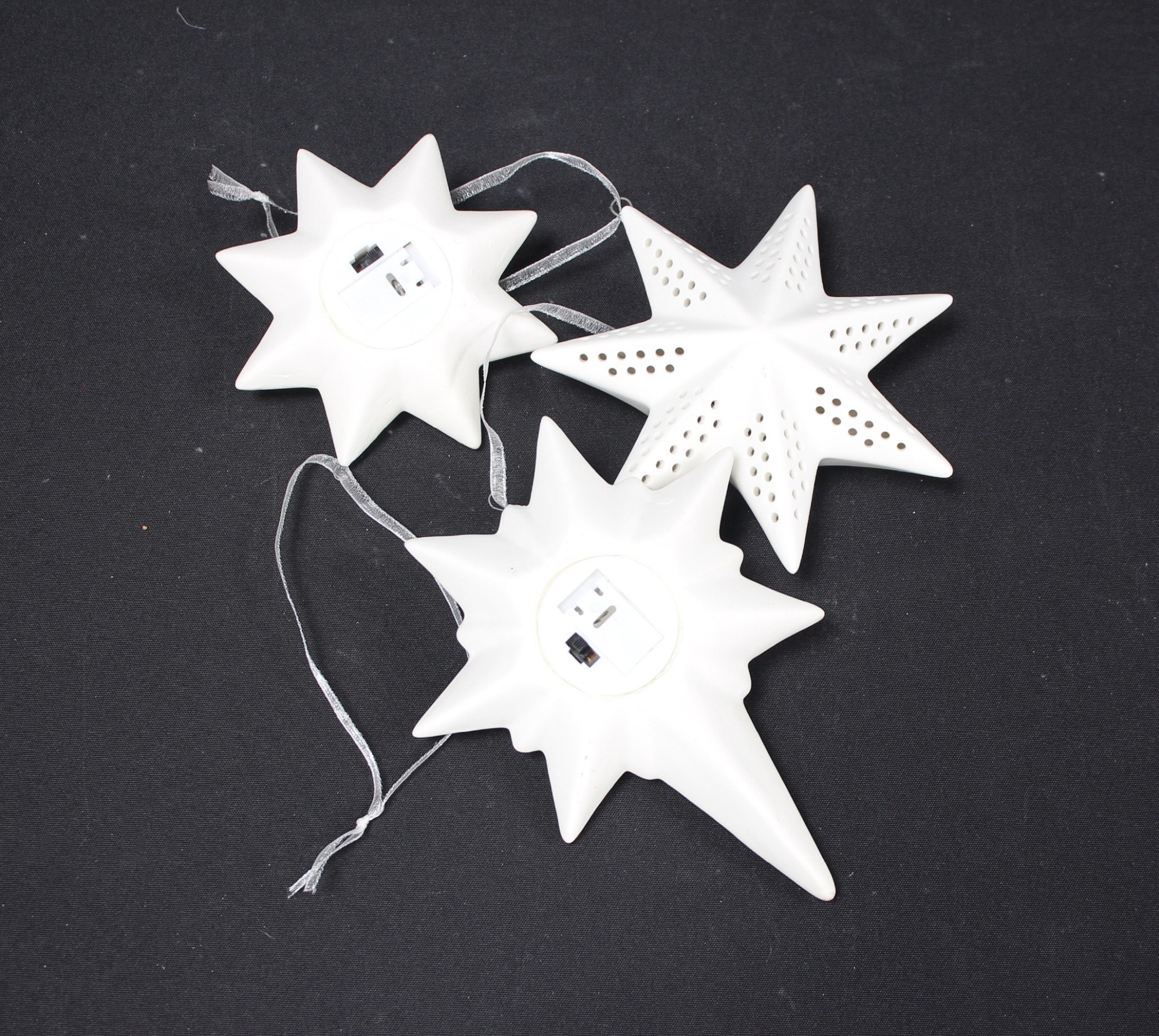 Acheter Lot de 3 suspensions "White"  dans la boutique en ligne de Frank Flechtwaren pour Décorations pour sapins de Noël