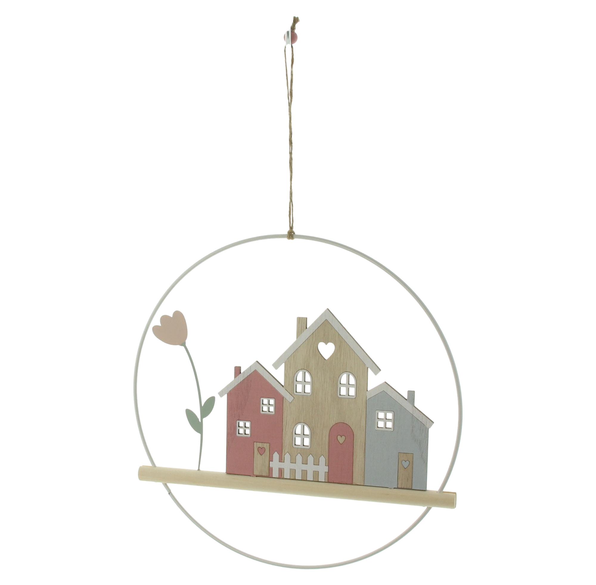 Acheter Anneau décoratif "maisons"  dans la boutique en ligne de Frank Flechtwaren pour Pâques