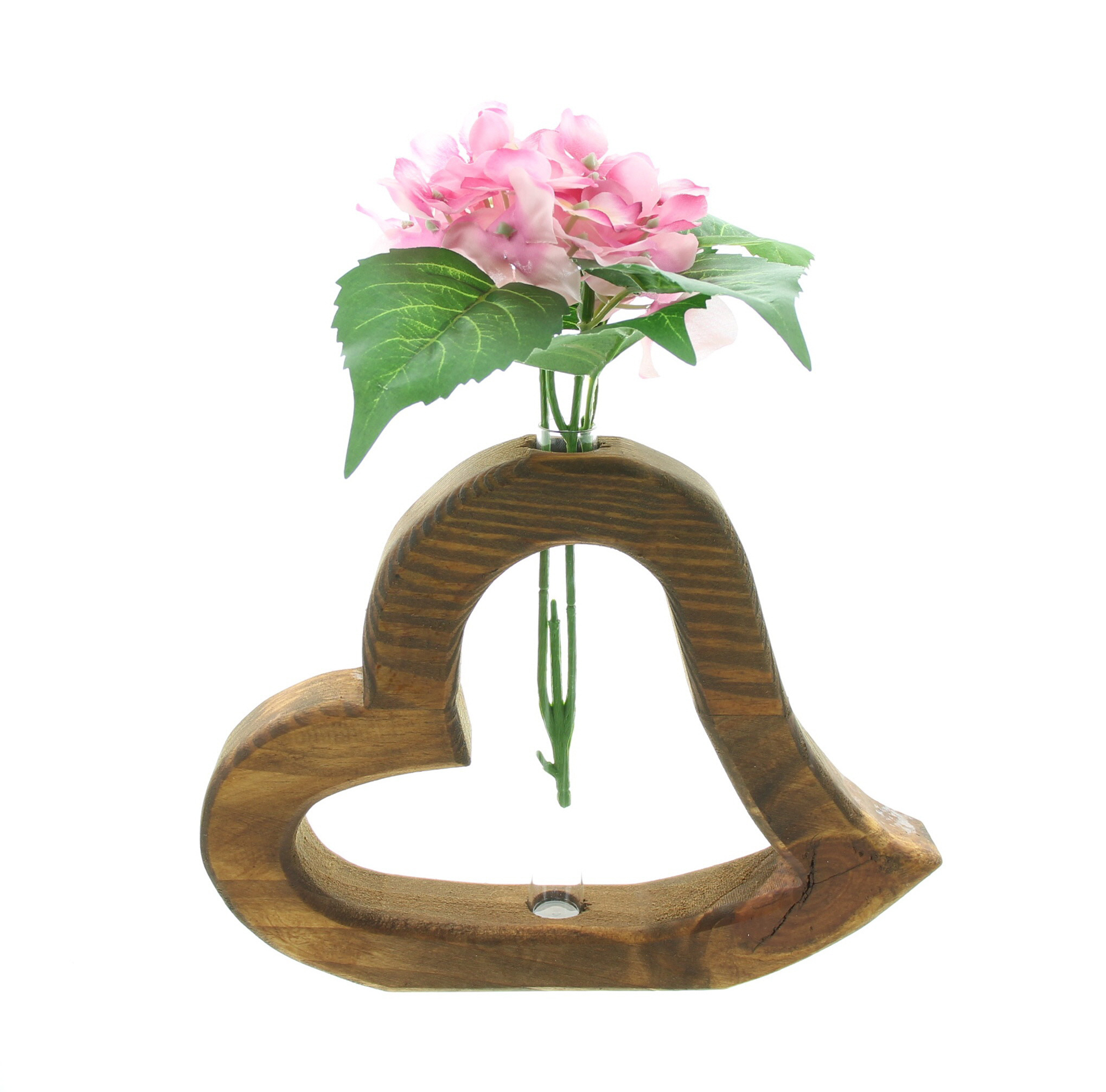 Acheter Cœur en bois"petit vase", brun  dans la boutique en ligne de Frank Flechtwaren pour Vases