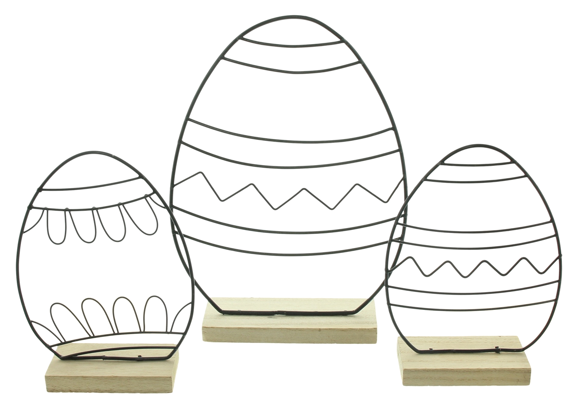 Acheter Lot de 3 décos de pâques "moderne"  dans la boutique en ligne de Frank Flechtwaren pour Nouvel arrivage