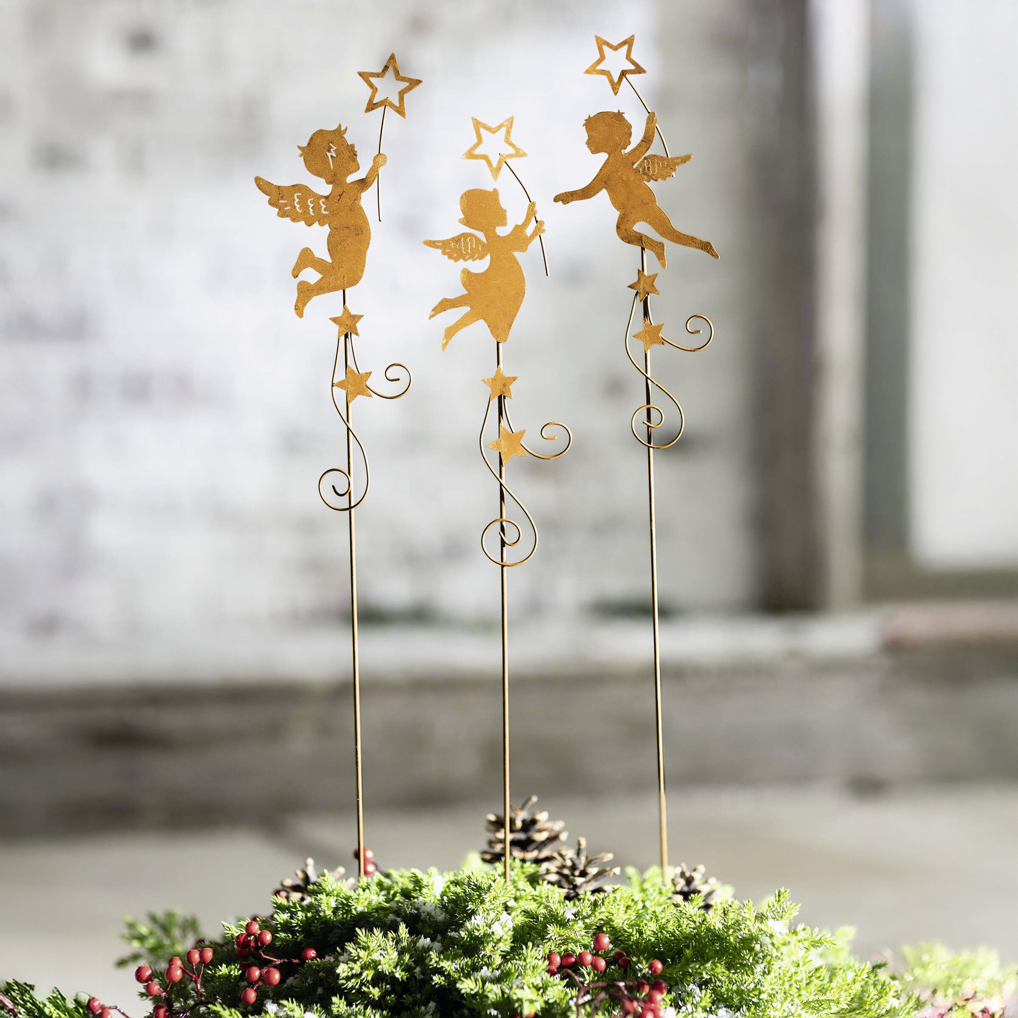 Acheter Lot de 3 pics "petits anges"  dans la boutique en ligne de Frank Flechtwaren