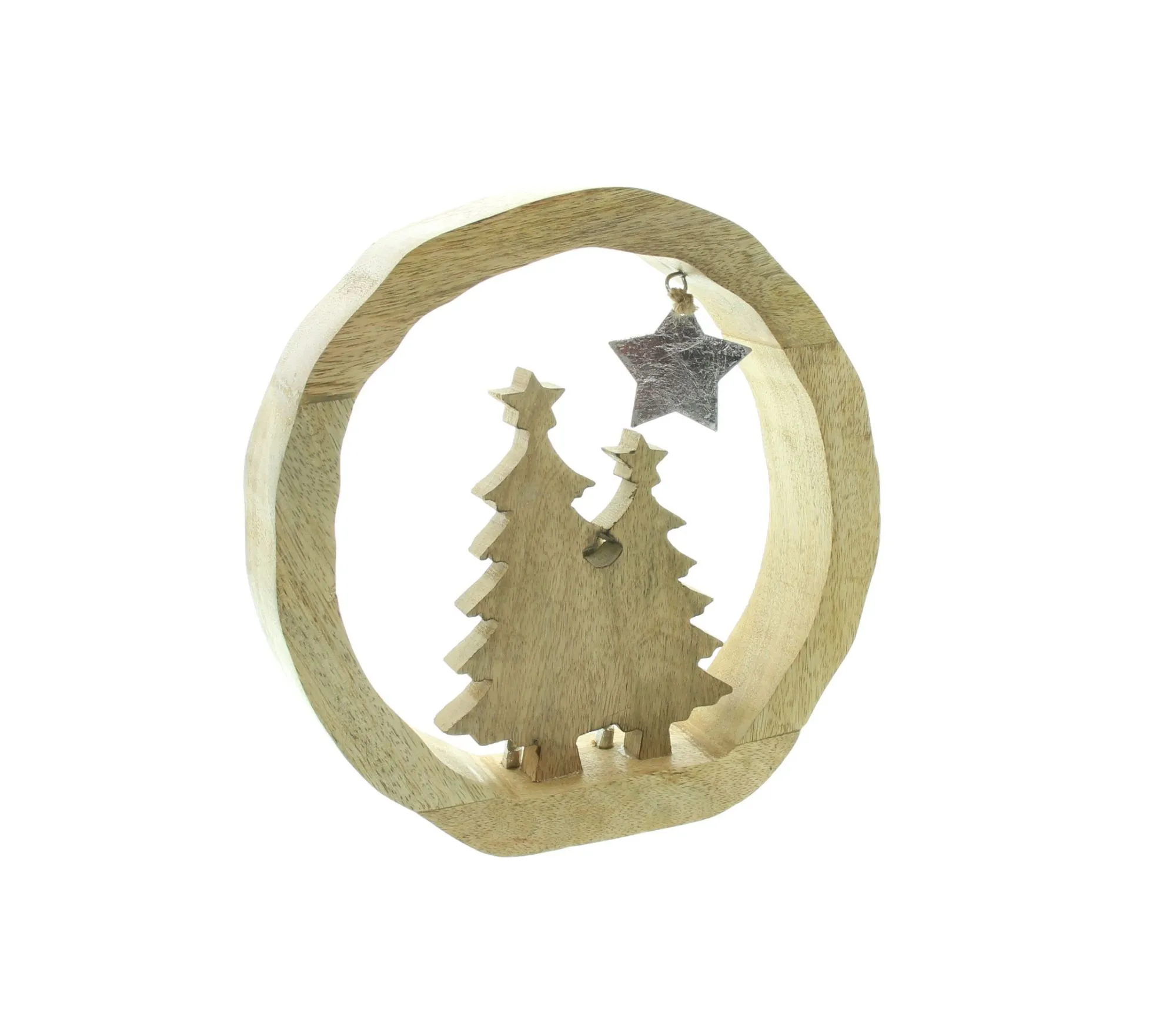 Acheter Couronne en bois « Forêt d'hiver »  dans la boutique en ligne de Frank Flechtwaren pour Anneaux de décoration