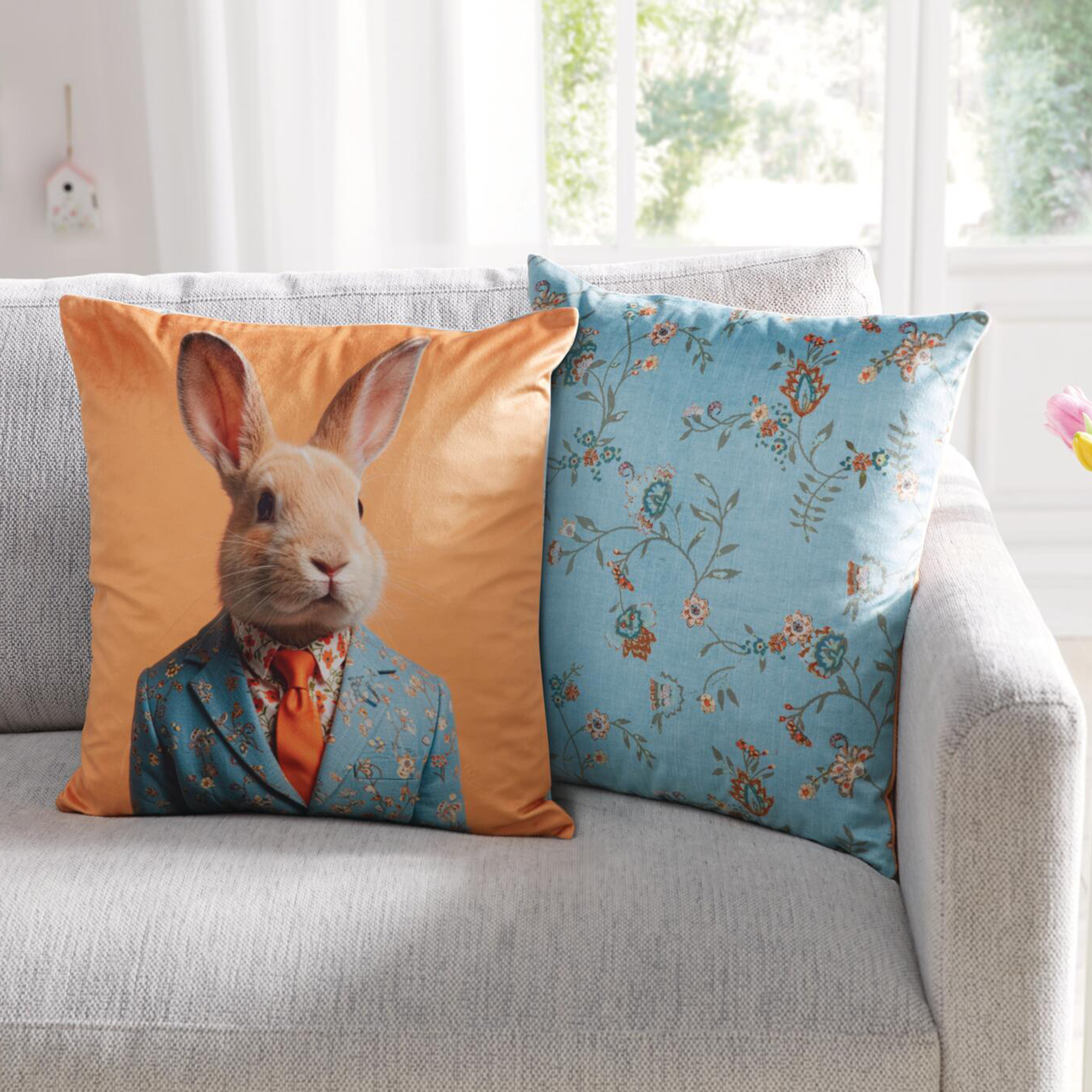 Acheter Housse de coussin "Mr.Rabbit"  dans la boutique en ligne de Frank Flechtwaren