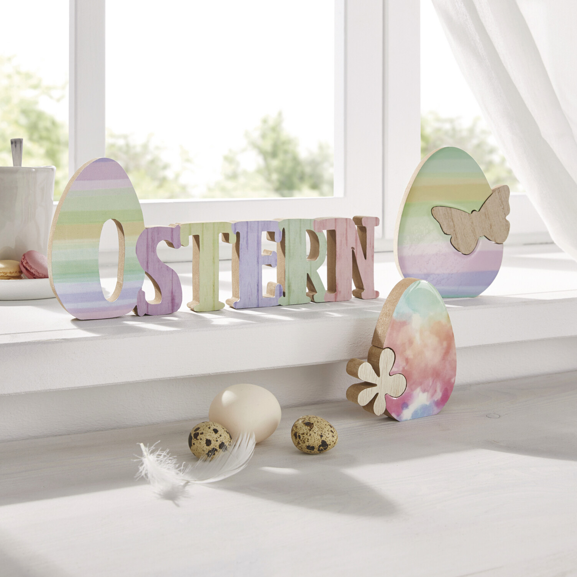 Acheter Lot de 2 décorations de Pâques "fleur &amp; papillon"  dans la boutique en ligne de Frank Flechtwaren pour Pâques