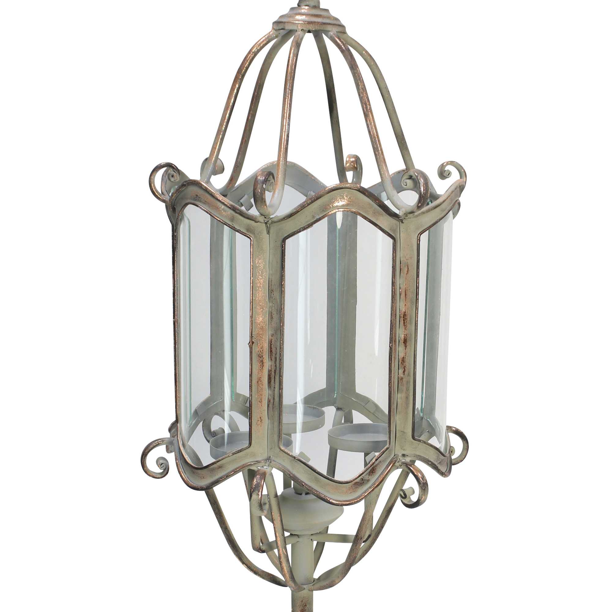 Acheter Lanterne sur pied "Shabby-Grey"  dans la boutique en ligne de Frank Flechtwaren pour Lanternes