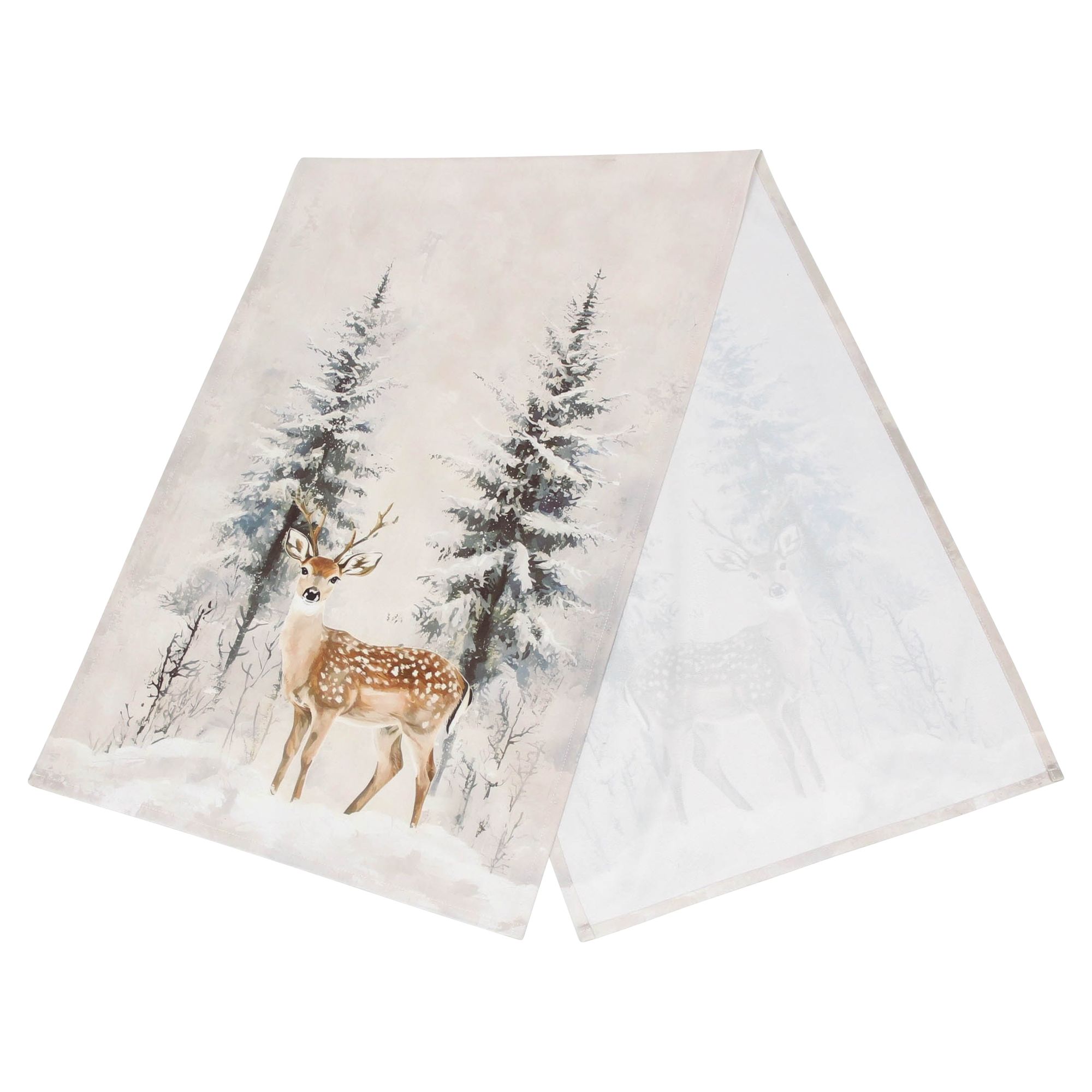 Acheter Chemin de table « Cerf d'hiver »  dans la boutique en ligne de Frank Flechtwaren pour Noël linge de table
