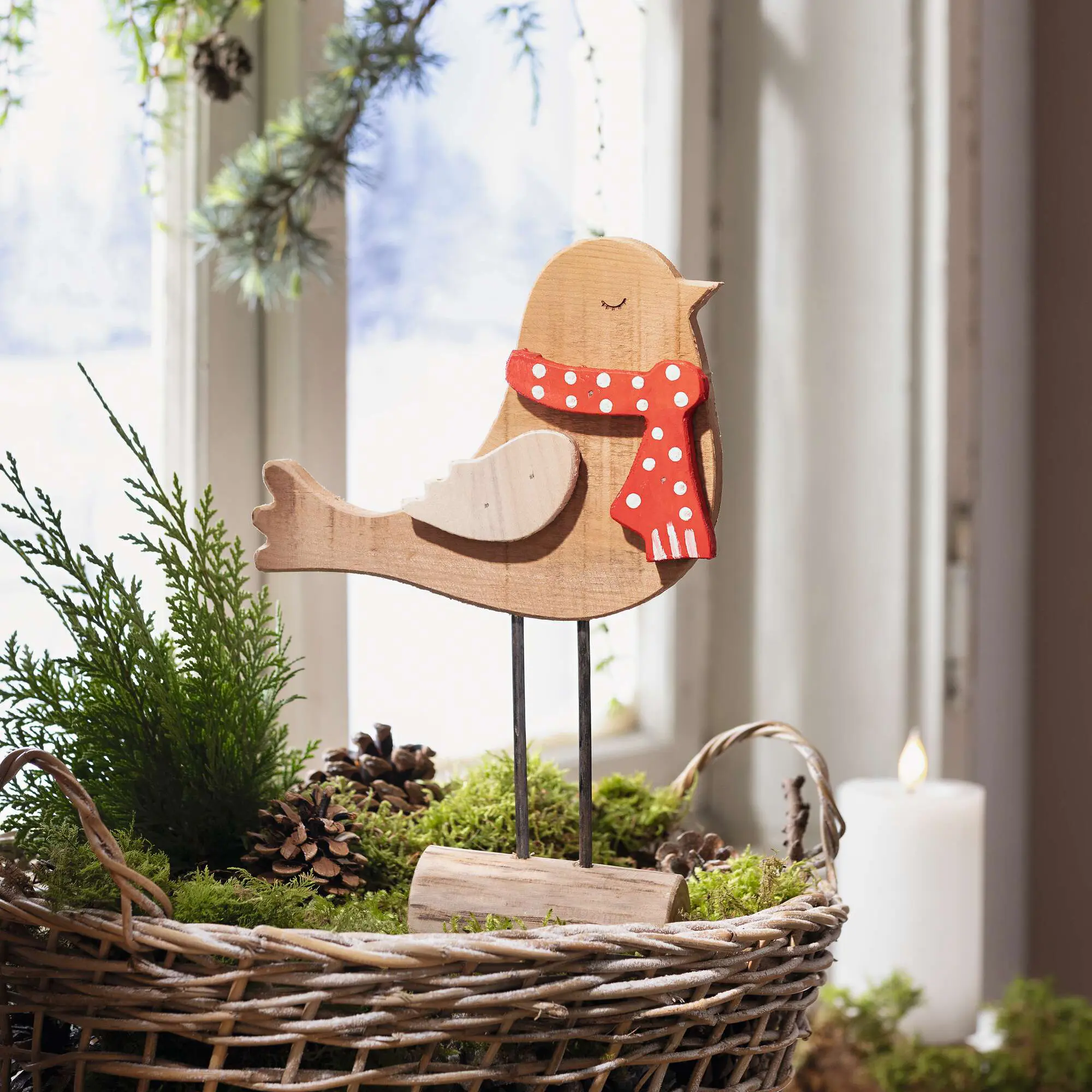 Acheter Figurine "oiseau d'hiver"  dans la boutique en ligne de Frank Flechtwaren pour Figurines