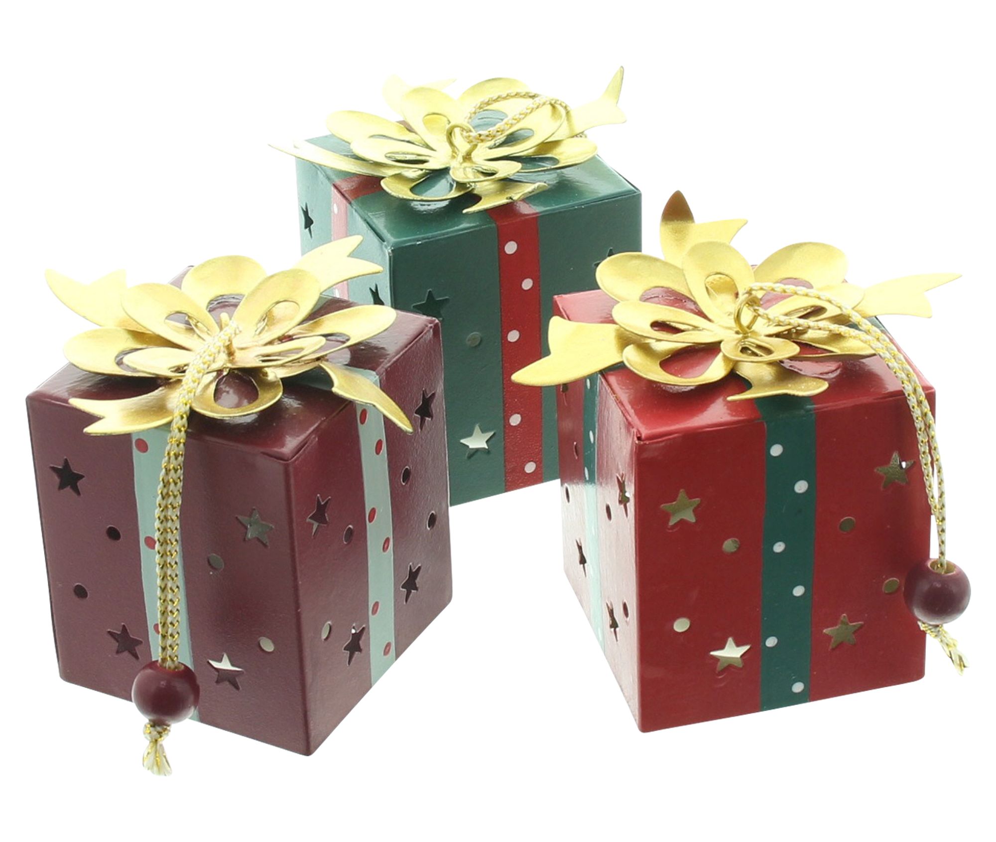 Acheter Pendentifs LED « Cadeau », lot de 3 dans la boutique en ligne de Frank Flechtwaren pour Décorations à suspendre