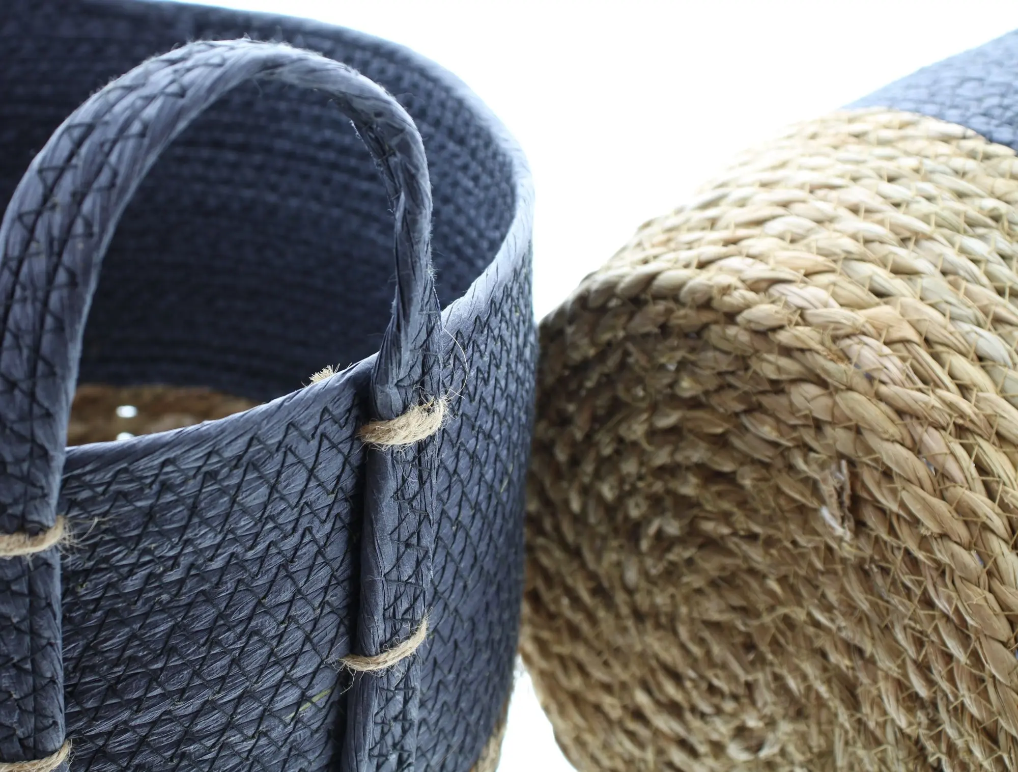 Acheter Lot de 2 paniers "bleu naturel"  dans la boutique en ligne de Frank Flechtwaren pour Paniers de remplissage &amp; universels