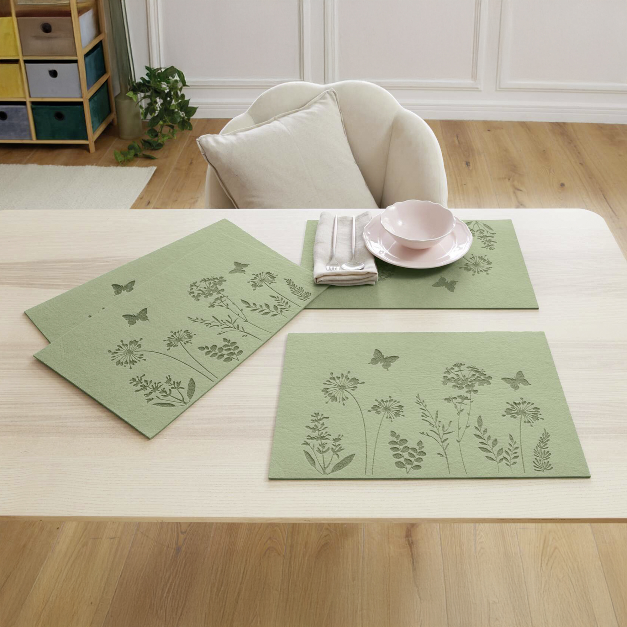 Acheter Lot de 4 sets de table "prairie fleurie"  dans la boutique en ligne de Frank Flechtwaren