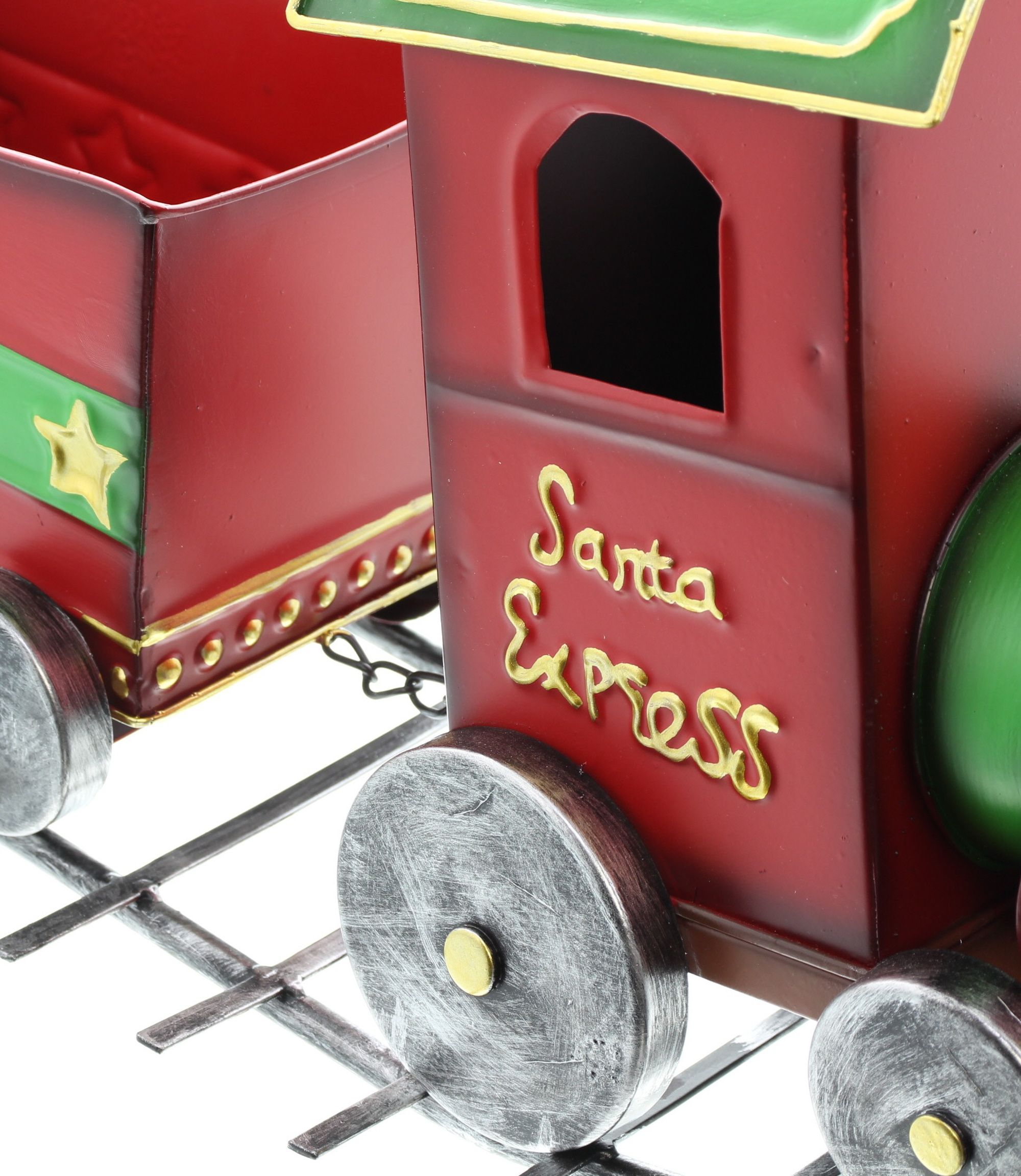 Acheter Train métallique "Santa"  dans la boutique en ligne de Frank Flechtwaren pour Pères Noël